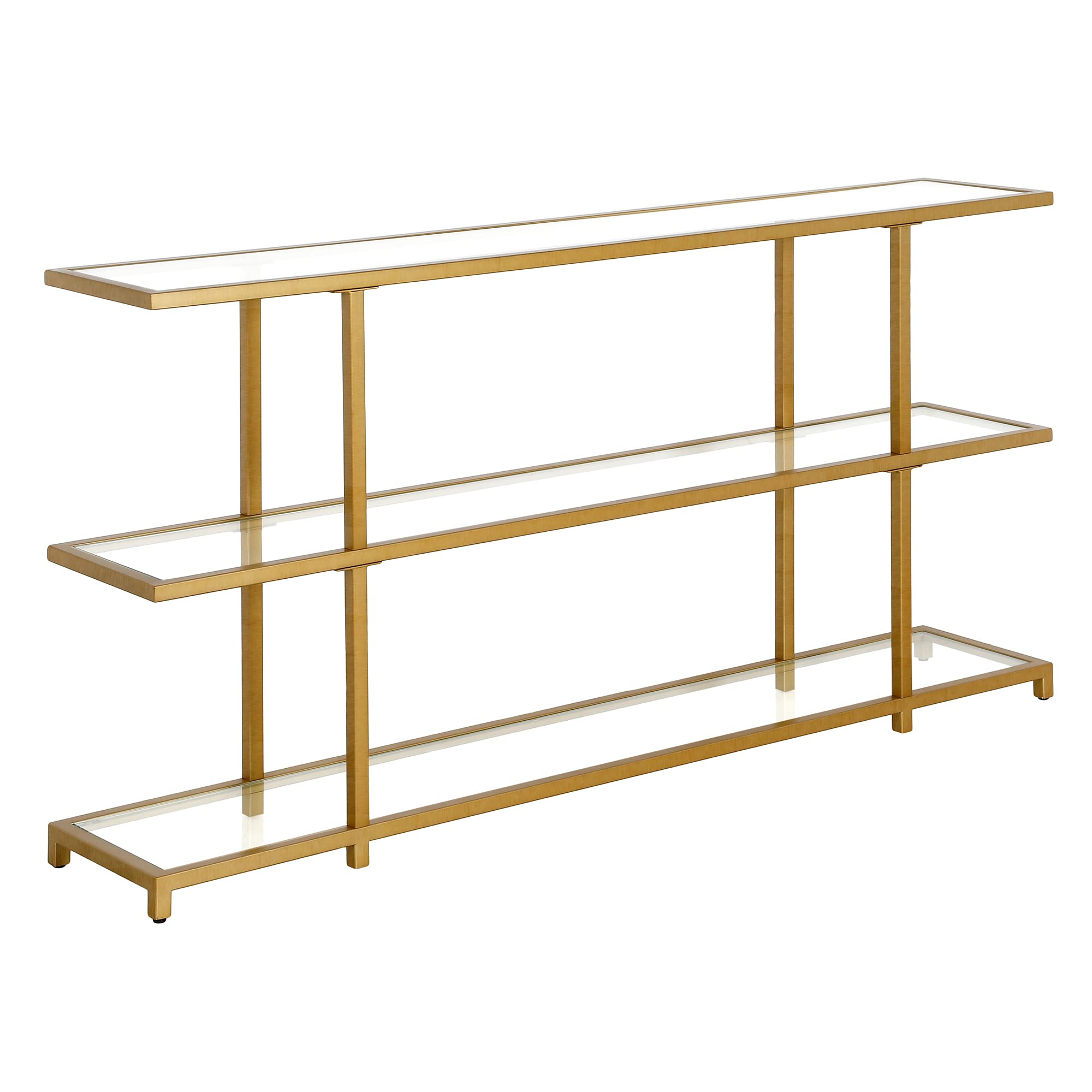 55'' Wide Rectangular Brass Console Table - Modern Entryway Table for Hallway, Living Room & Office Decor | Greenwich Home Furnishings