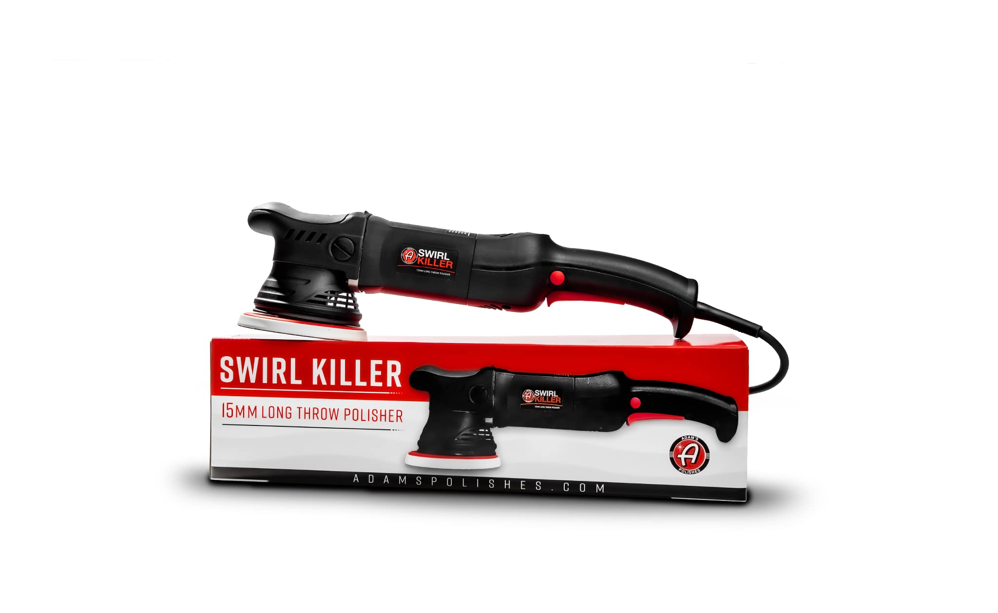 Adam's Polishes Swirl Killer 15mm Dual Action Car Polisher & Buffer Machine - Perfect for Car Polish, Polishing Compound & Scratch Remover | Ideal for Detailing, Car Wash, Clay Bar & Ceramic Coating | Professional-Grade Auto Paint Correction & Shine Restoration