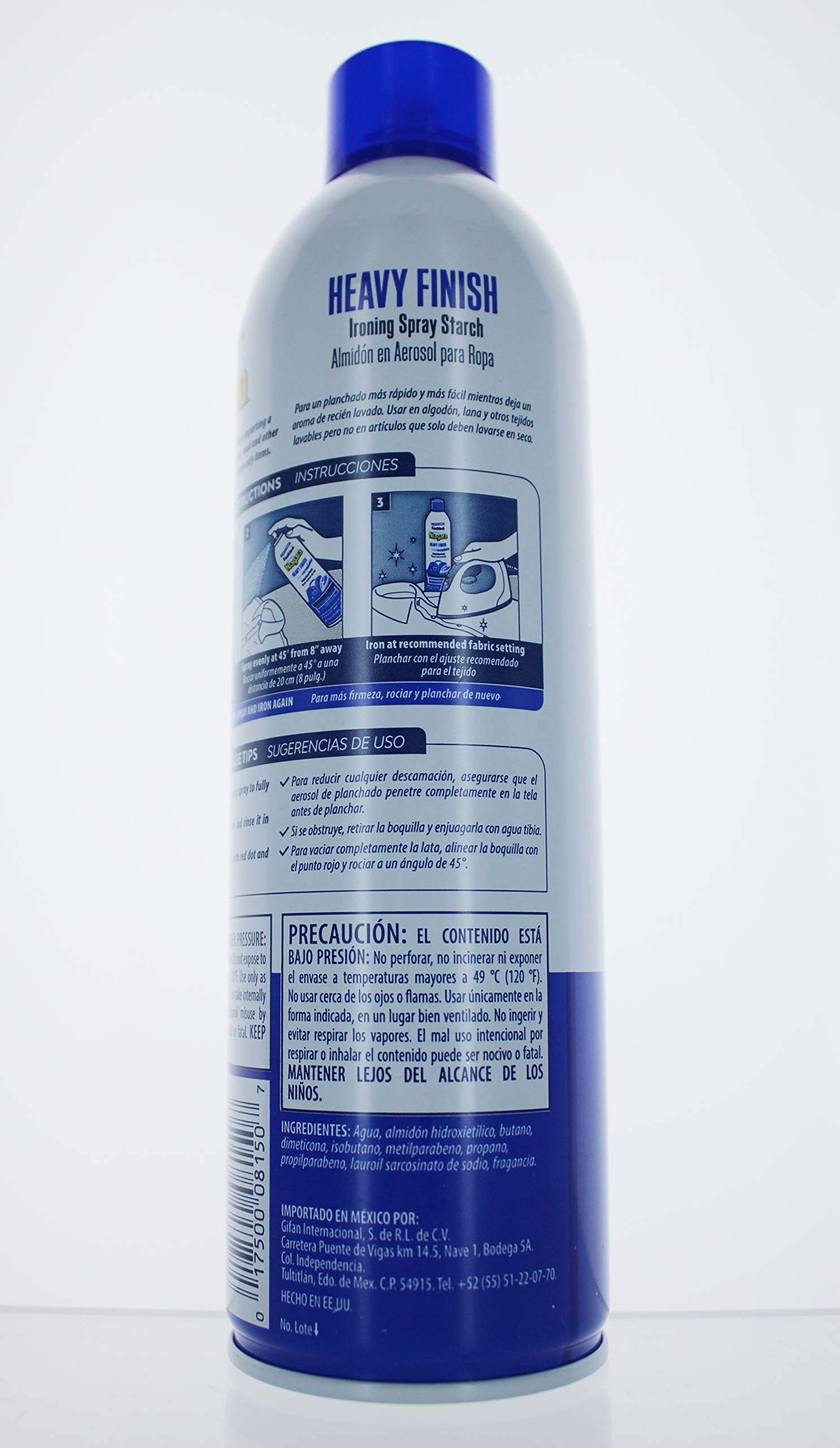 Heavy Duty Spray Starch for Ironing - 20 Oz, Strong Hold, Glides Easily - Perfect for Wrinkles on Shirts, Pants & Fabrics