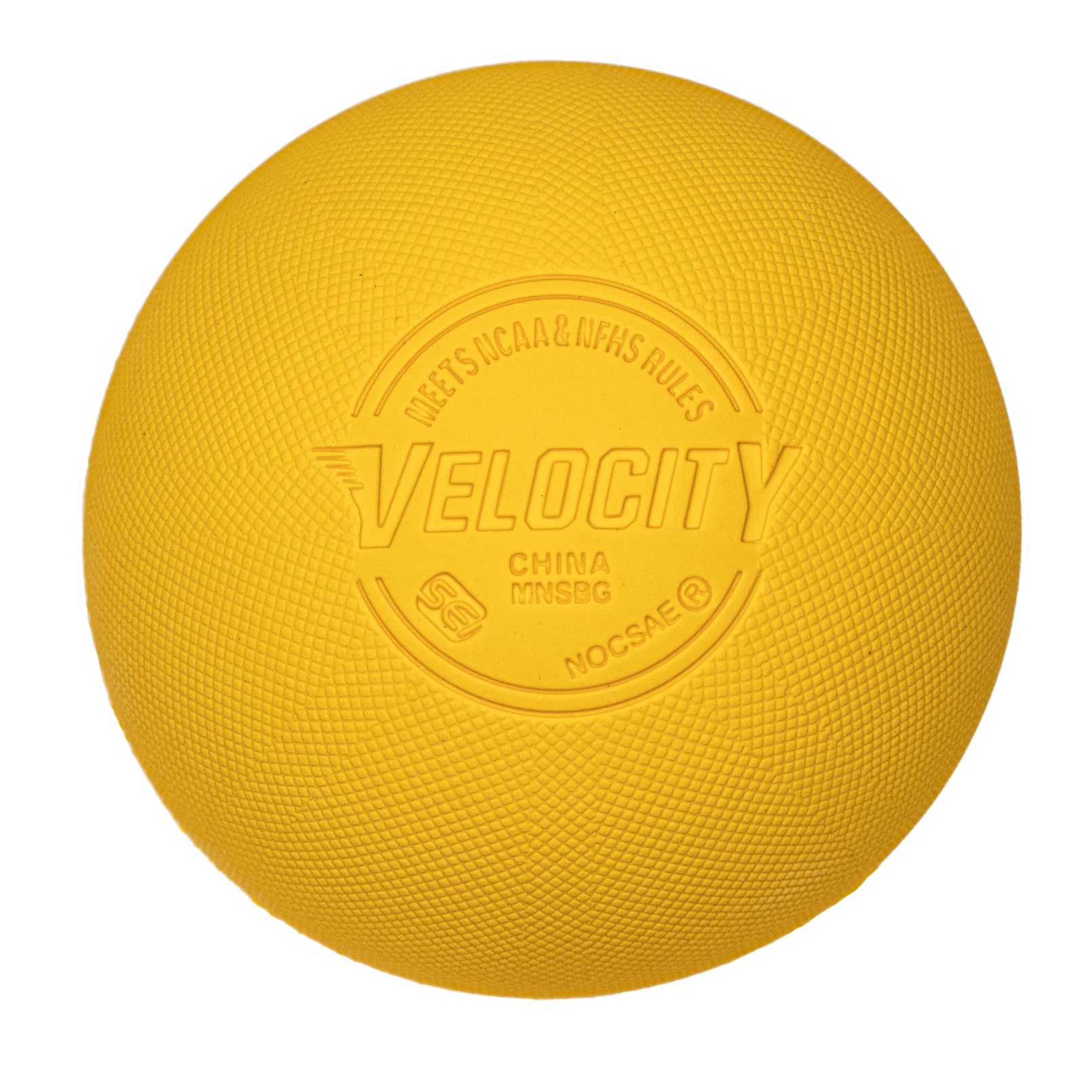 Velocity Textured Lacrosse Ball - SEI & NOCSAE Certified Pro Grip Training Ball for Colleges, High Schools & Clubs | Durable Game & Practice Balls for Enhanced Performance | Ideal for Muscle Recovery, Massage & Sports Training