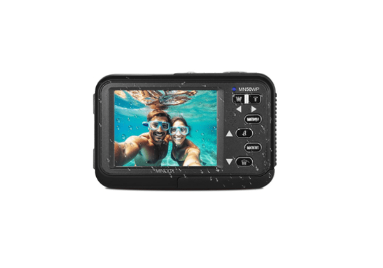 MINOLTA MN50WP Duo 48MP Autofocus 5K Ultra HD Waterproof Digital Camera with Dual LCD Screen - Black (No Memory Card Included) - Perfect for Underwater Photography, Travel Adventures & Outdoor Activities