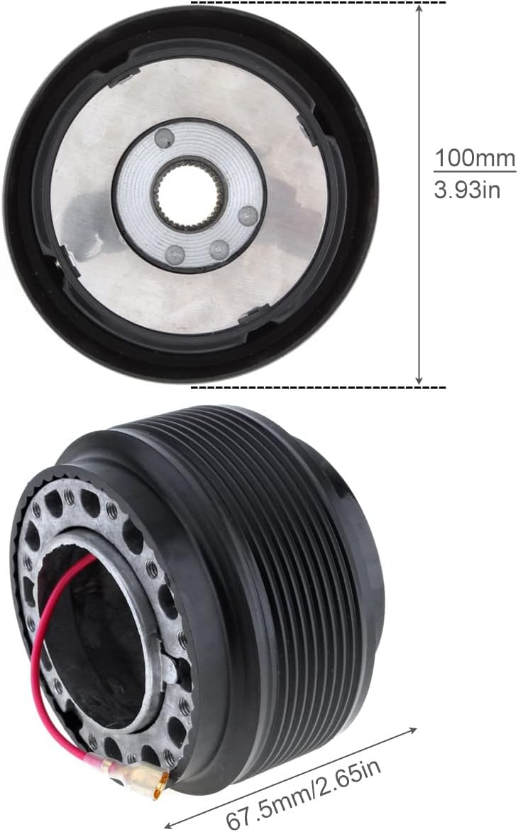 Aluminum & Plastic Quick Release Steering Wheel Hub Adapter Kit with 6 Bolts - Compatible with TOYOTA Vehicles | Perfect for Racing, Drifting & Car Modifications