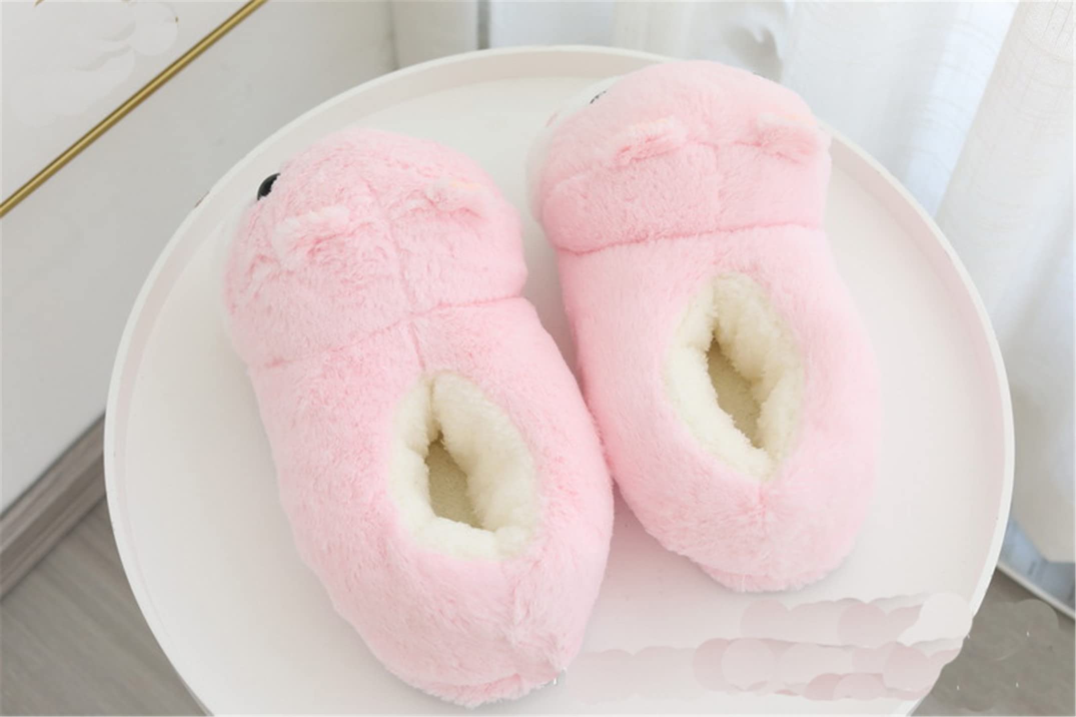 Adorable Pig Cartoon Fuzzy House Slippers for Women - Cozy Winter Indoor/Outdoor Slides with Non-Slip Sole - Perfect for Home, Lounge & Gift Giving