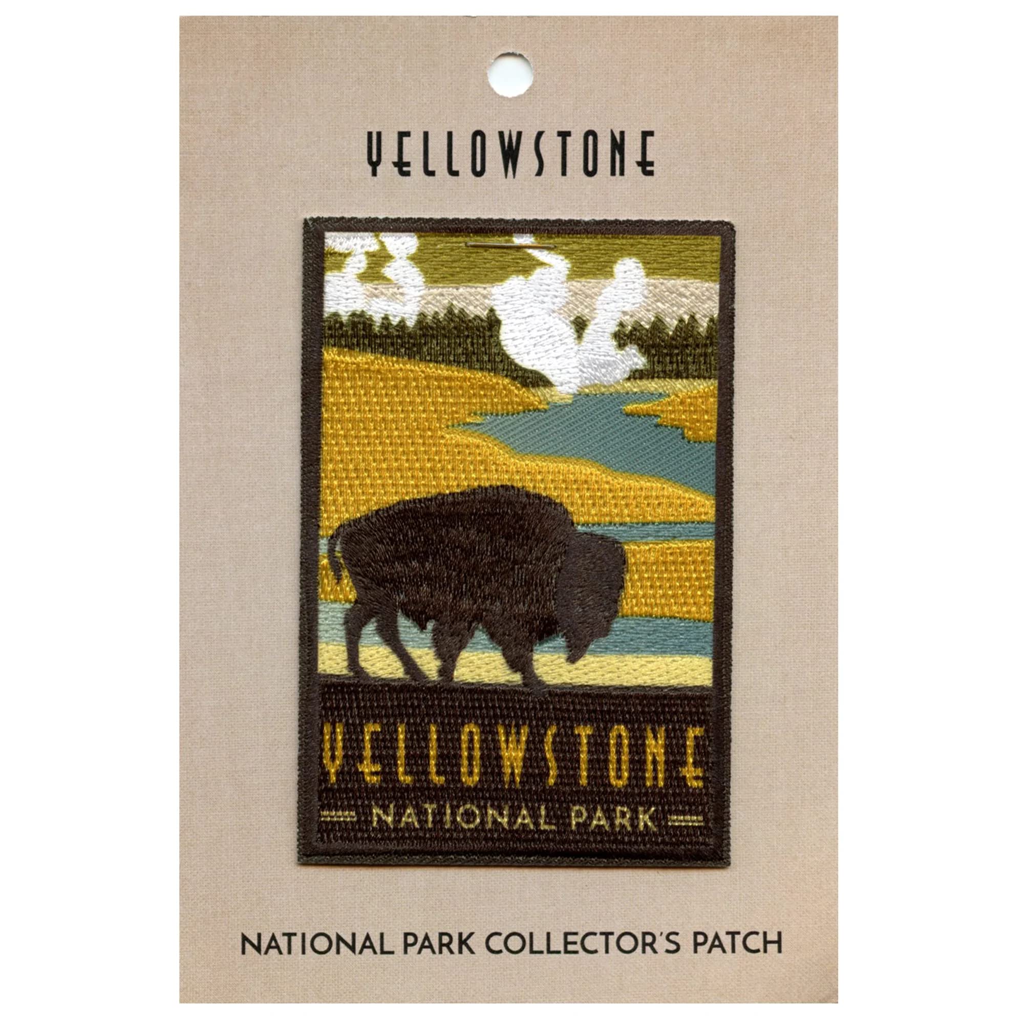 Yellowstone National Park Embroidered Patch - Wyoming Buffalo Iron-On Badge for Jackets, Hats & Backpacks | Perfect for Travel Enthusiasts & Outdoor Adventures