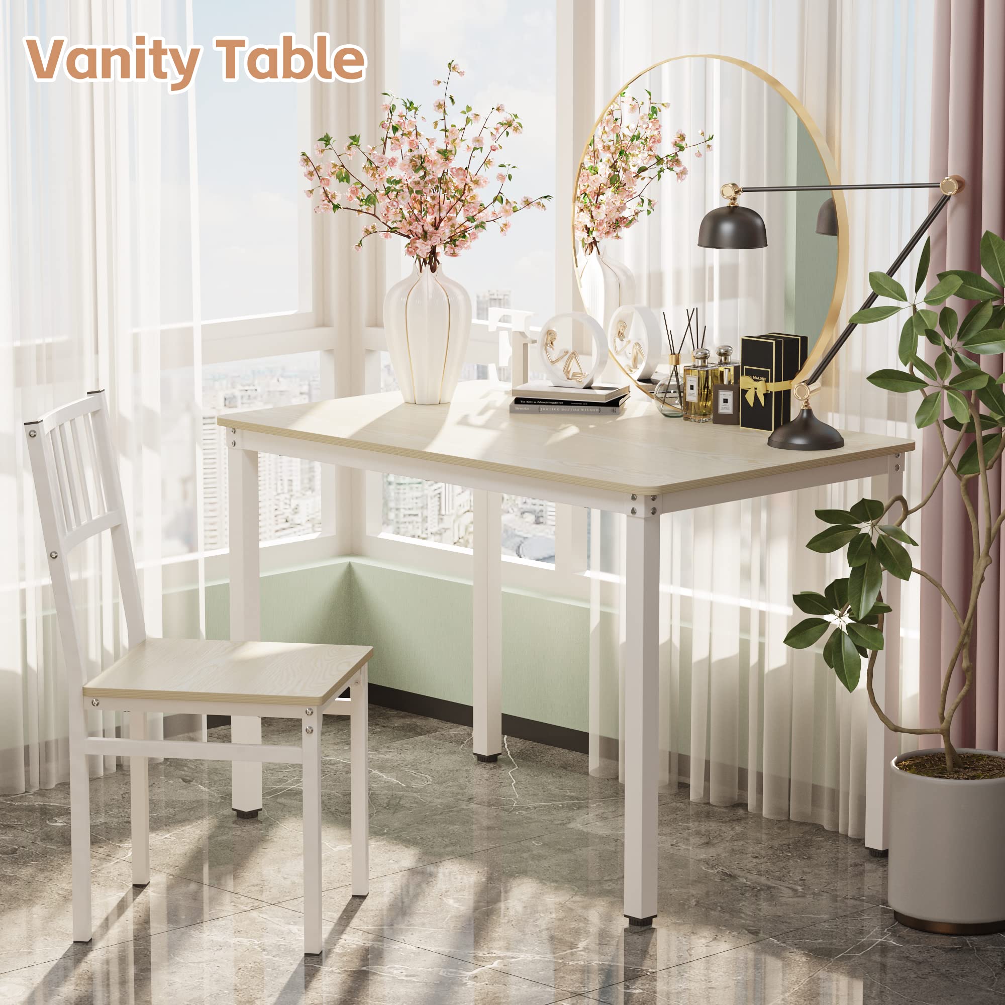 Teraves 4-Piece Dining Table Set with 2 Chairs & Bench - 43
