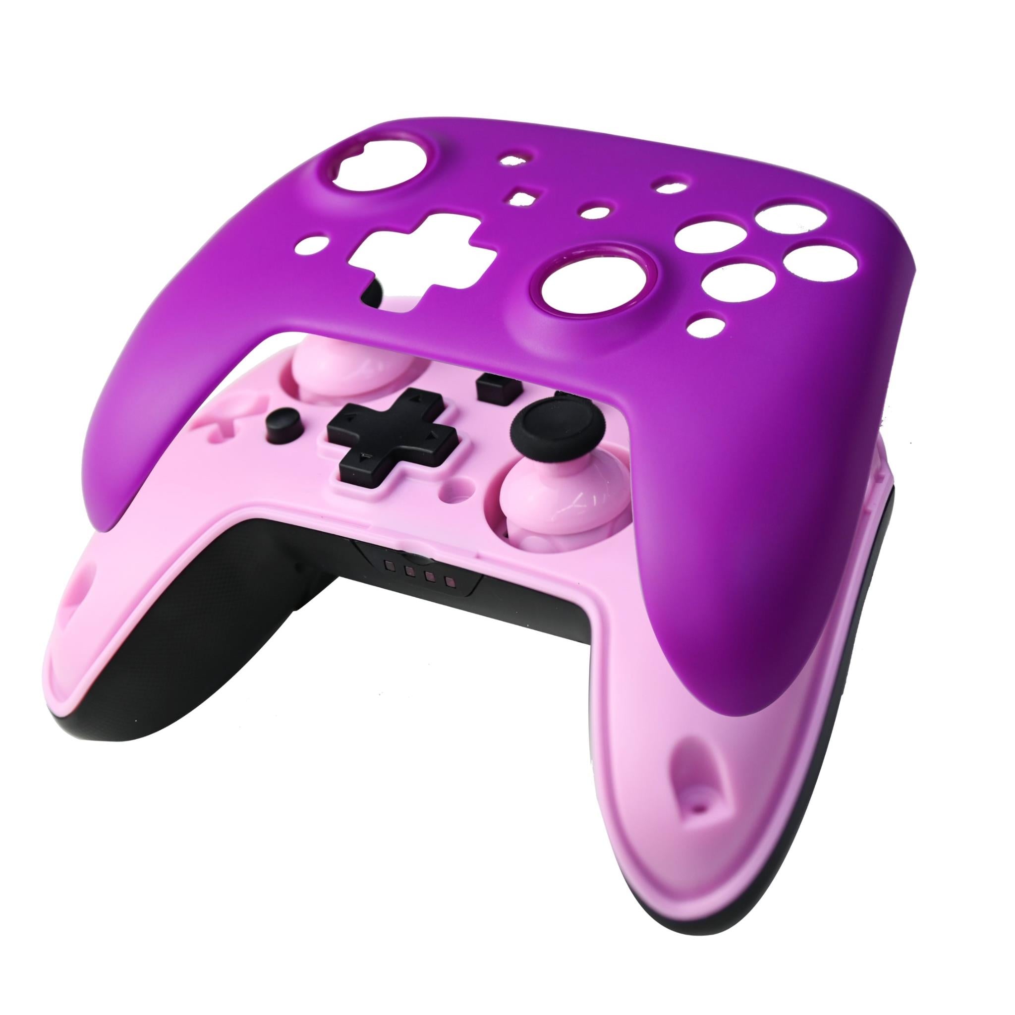 3rd Earth Wireless Switch Controller with Interchangeable Face Plates (Pink & Purple) - Perfect for Nintendo Switch Gaming, Multiplayer Sessions & Travel Accessories