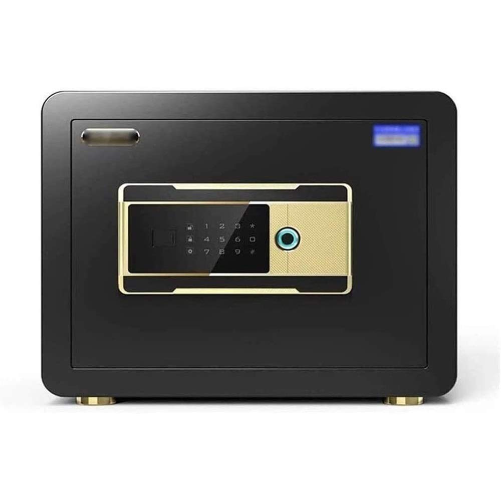 Steel Home Security Safe - Fireproof Digital Safe with Password, Fingerprint & Key Lock for Money, Jewelry & Documents | Small Personal Safe for Office, Bedroom, Closet & Travel Use | Cash Box & Fire-Resistant Security Cabinet