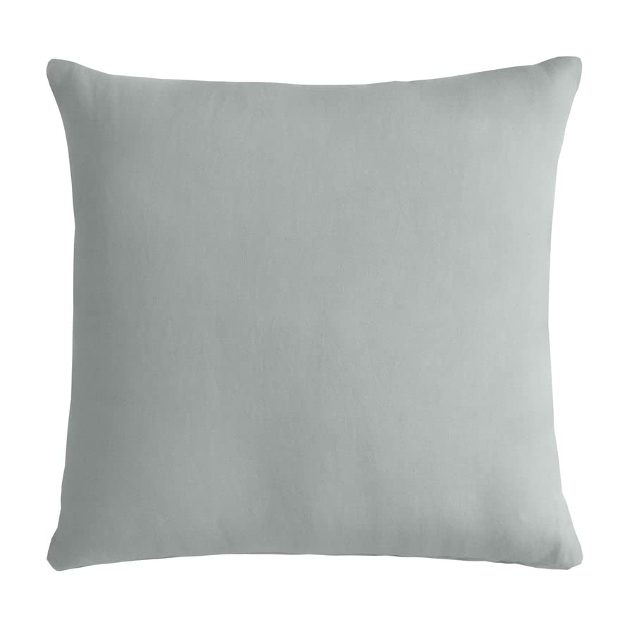 Lisola Cotton Sofa Cushion & Bed Pillow - 45x45cm Solid Color, Removable and Washable - River Model in Ash Gray - Perfect for Living Room, Bedroom, and Home Decor