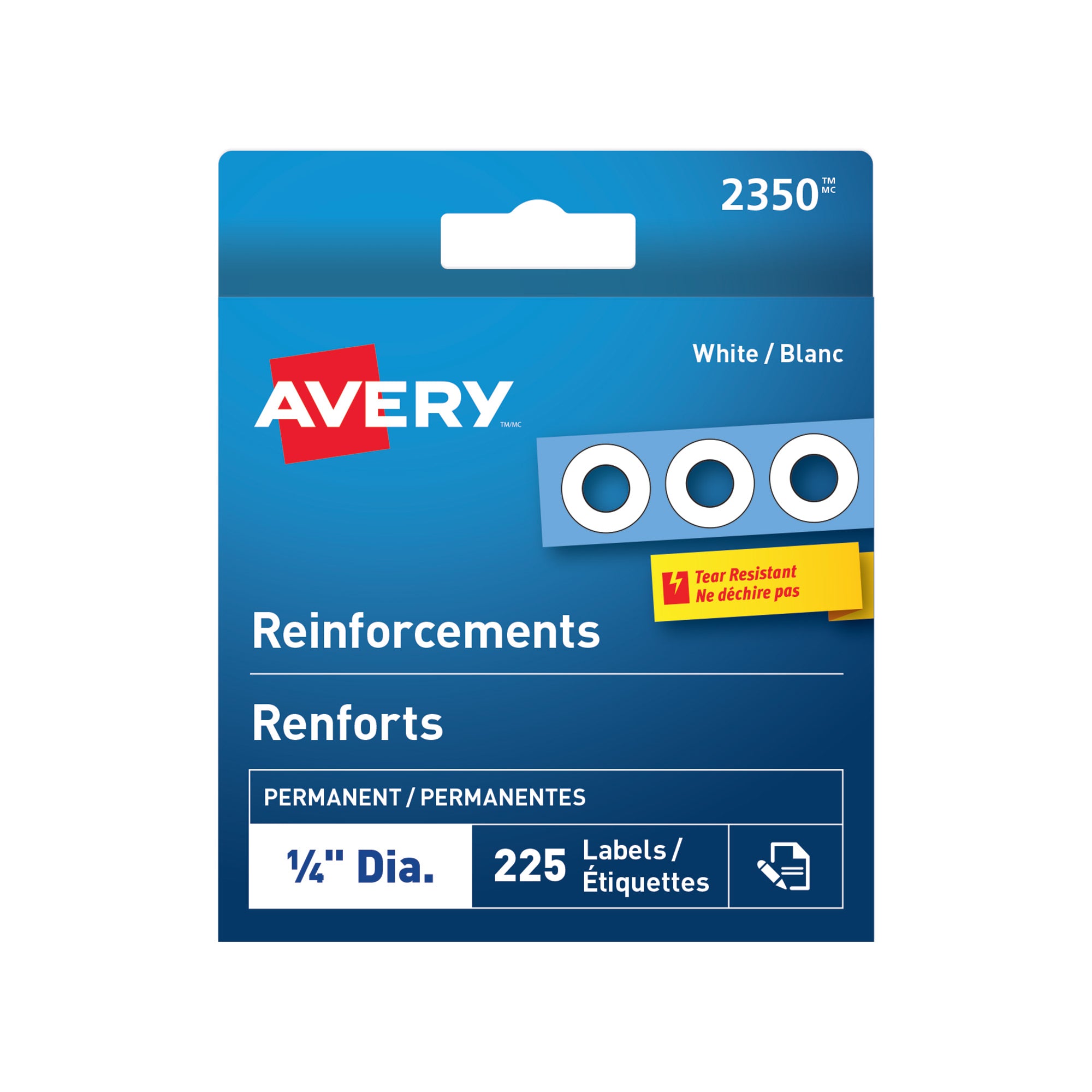 225 Pack Reinforcement Labels - White, Durable Hole Reinforcements for Binders, Files & Notebooks - Perfect for Office, School & Home Organization