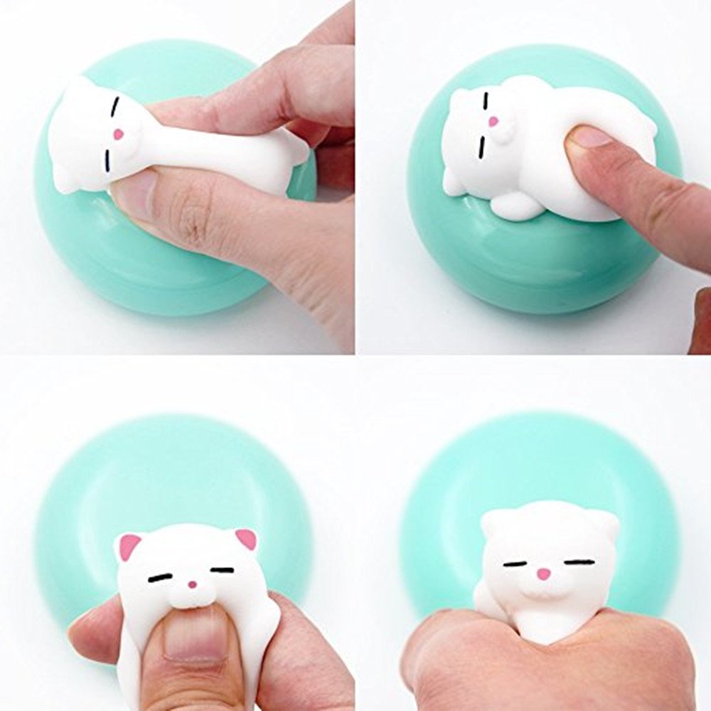 Anti-Stress Cat Squishy Toys - Kawaii Mochi Squeeze for Kids & Office