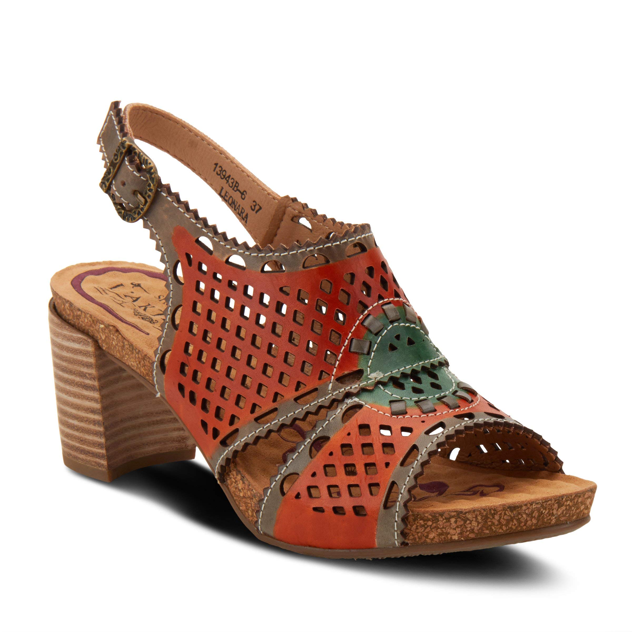 Spring Step L'Artiste Women's Leonara Comfortable Leather Sandals with Arch Support - Perfect for Summer, Beach, and Casual Outings