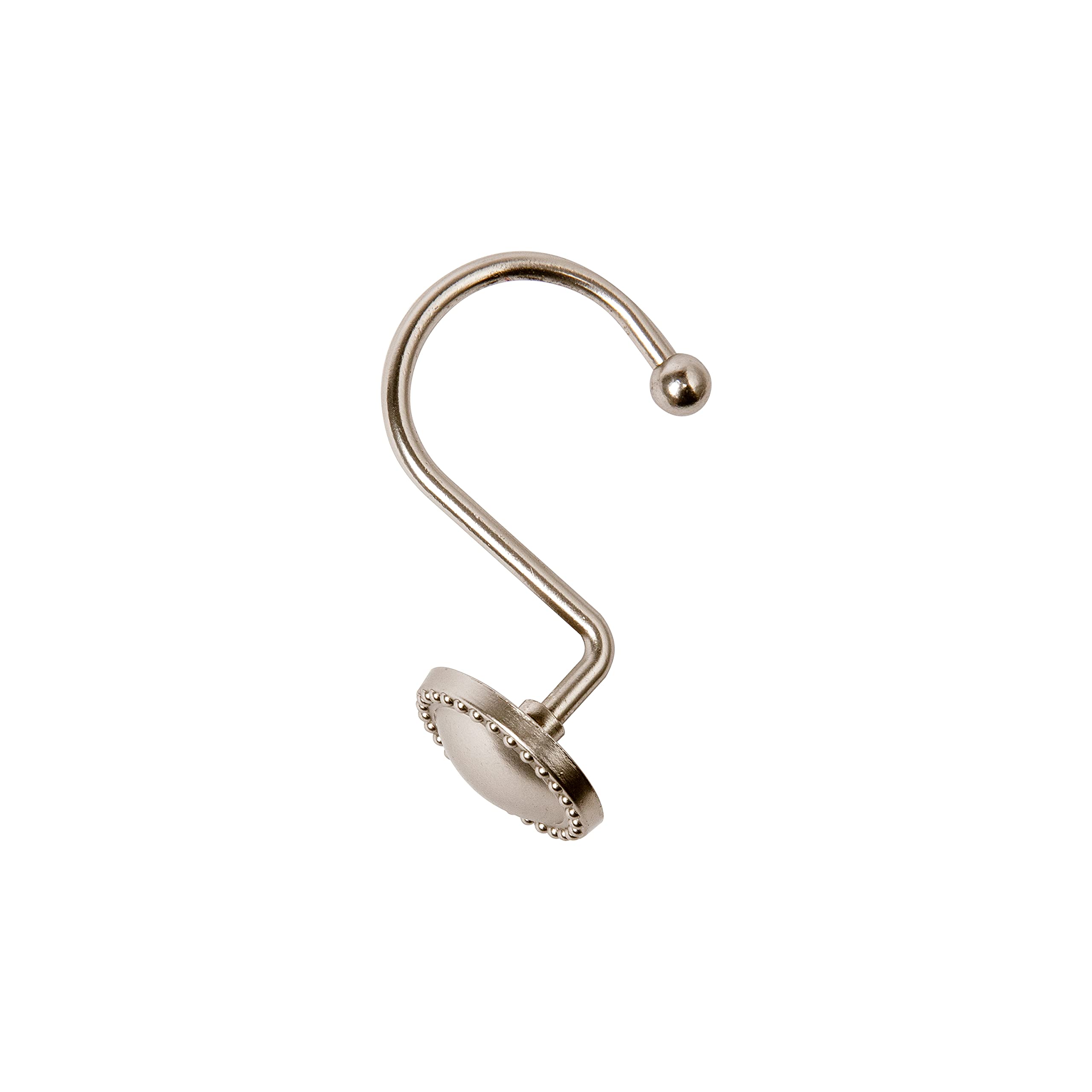 Utopia Alley Shower Curtain Hooks - 12 Pack Rustproof Brushed Nickel Bathroom Shower Rings for Curtains & Liners - Durable & Stylish for Home, Apartment, and Hotel Use