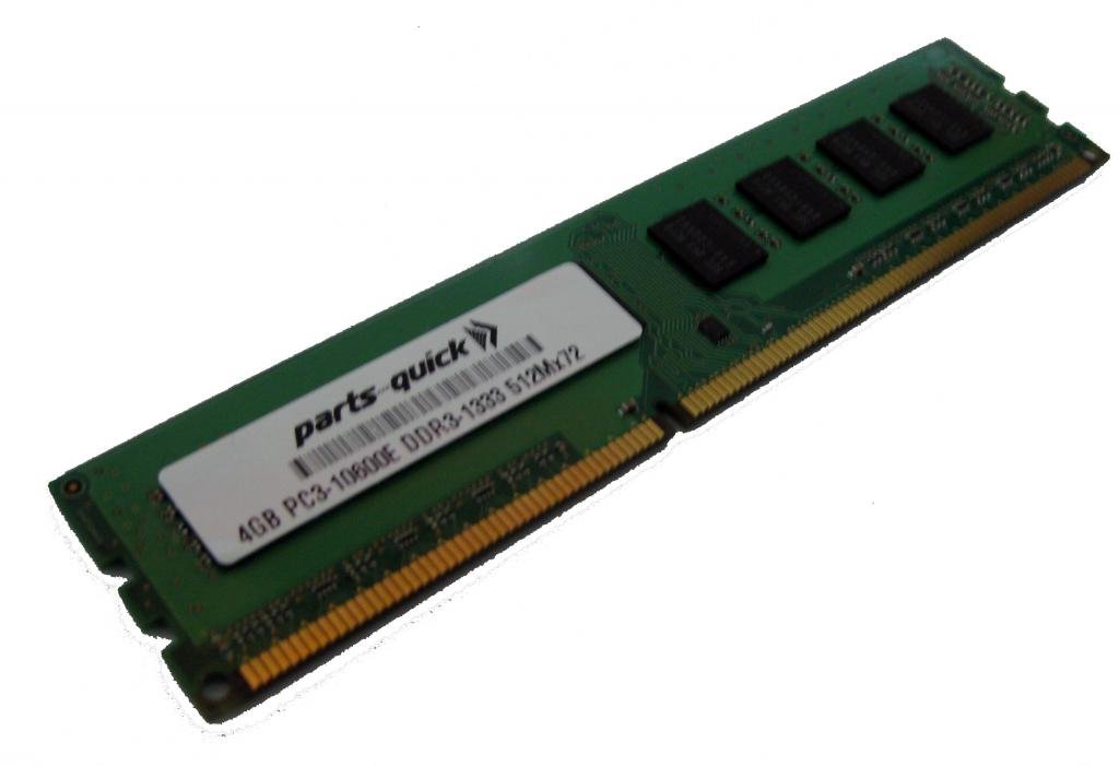4GB DDR3 1333MHz ECC Unbuffered RAM Memory Upgrade for ASUS RS520-E6/ERS8 Server - PC3-10600E 2Rx8 DIMM Module by PARTS-QUICK - Improve Server Performance for Data Centers & Enterprise Applications