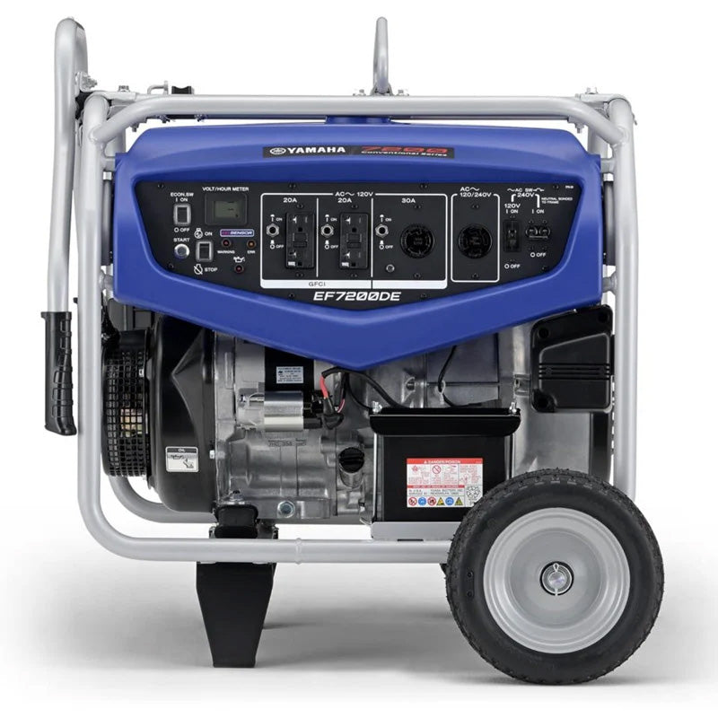 Yamaha EF7200DE 7200 Watt Portable Generator with Electric Start & CO Sensor - Perfect for Home Backup Power, Camping, and Outdoor Events