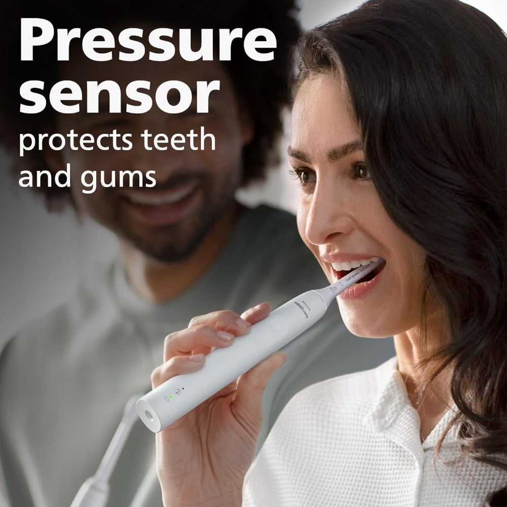 PHILIPS HX3681/23 Sonicare 4100 Series Sonic Electric Toothbrush with Smart Timer & Pressure Sensor - Perfect for Travel & Home Oral Care