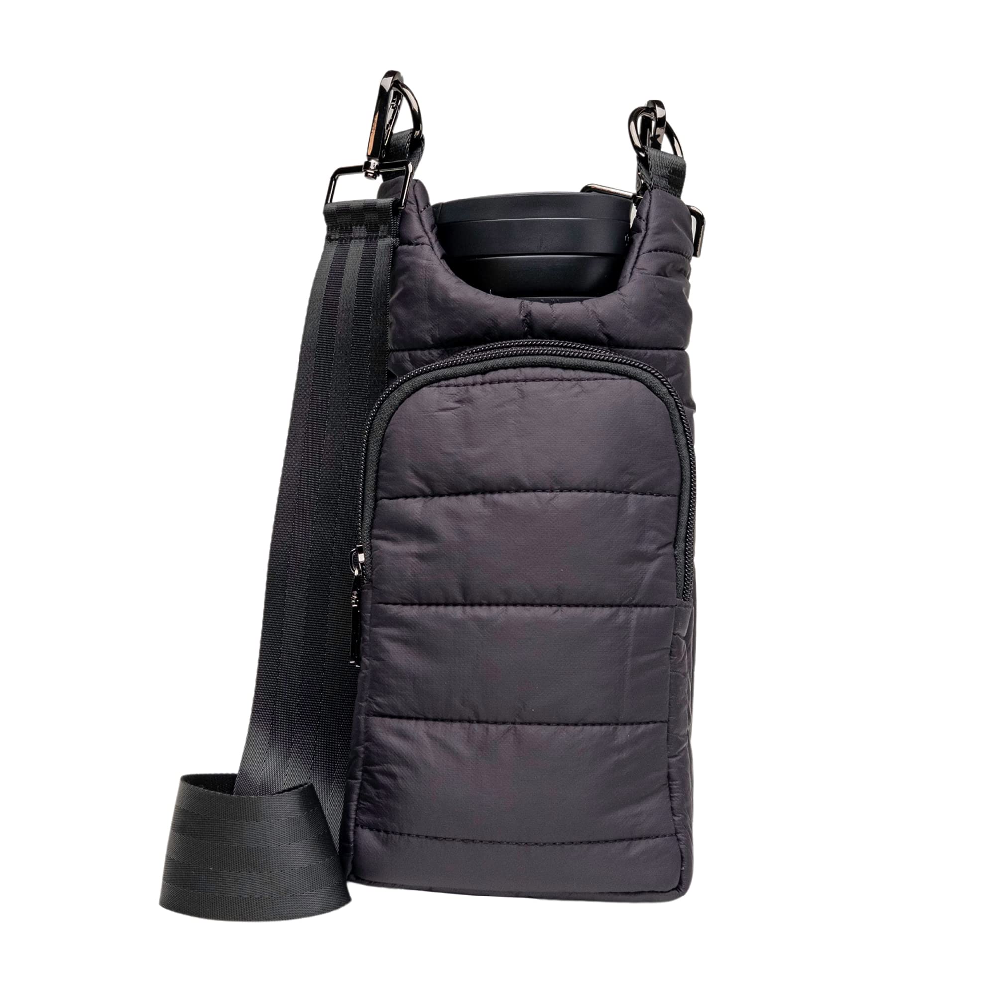 WANDERFULL Quilted Crossbody HydroBag - Stylish Water Bottle Holder with Adjustable Strap - Perfect for Hiking, Gym, and Outdoor Adventures