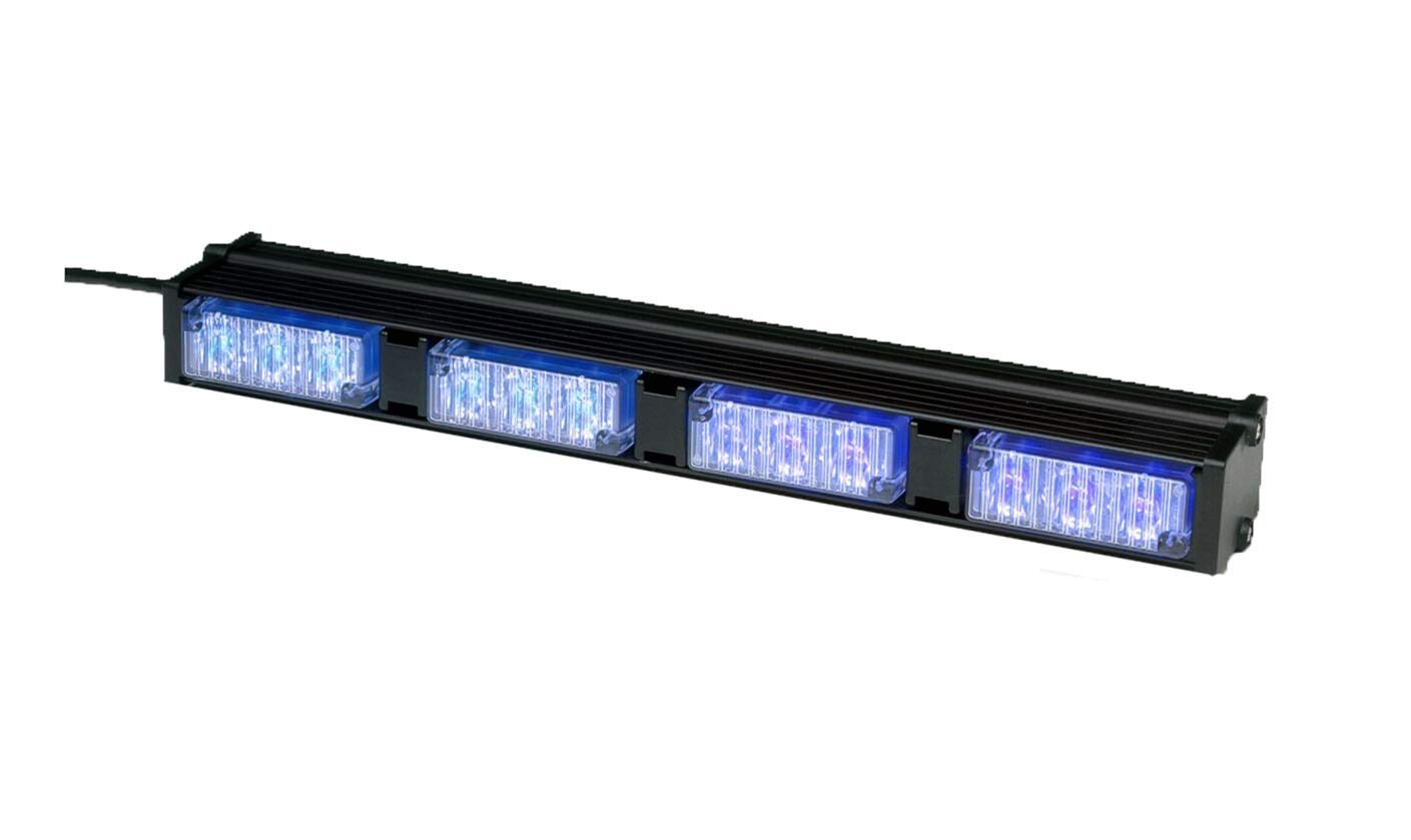 Whelen Dominator D4BBBB Super-LED Light Bar - Low Profile Waterproof Shock Resistant with 7 Flash Patterns & Solid State Electronics | Emergency Vehicle Lighting for Police Cars, Fire Trucks & Construction Vehicles