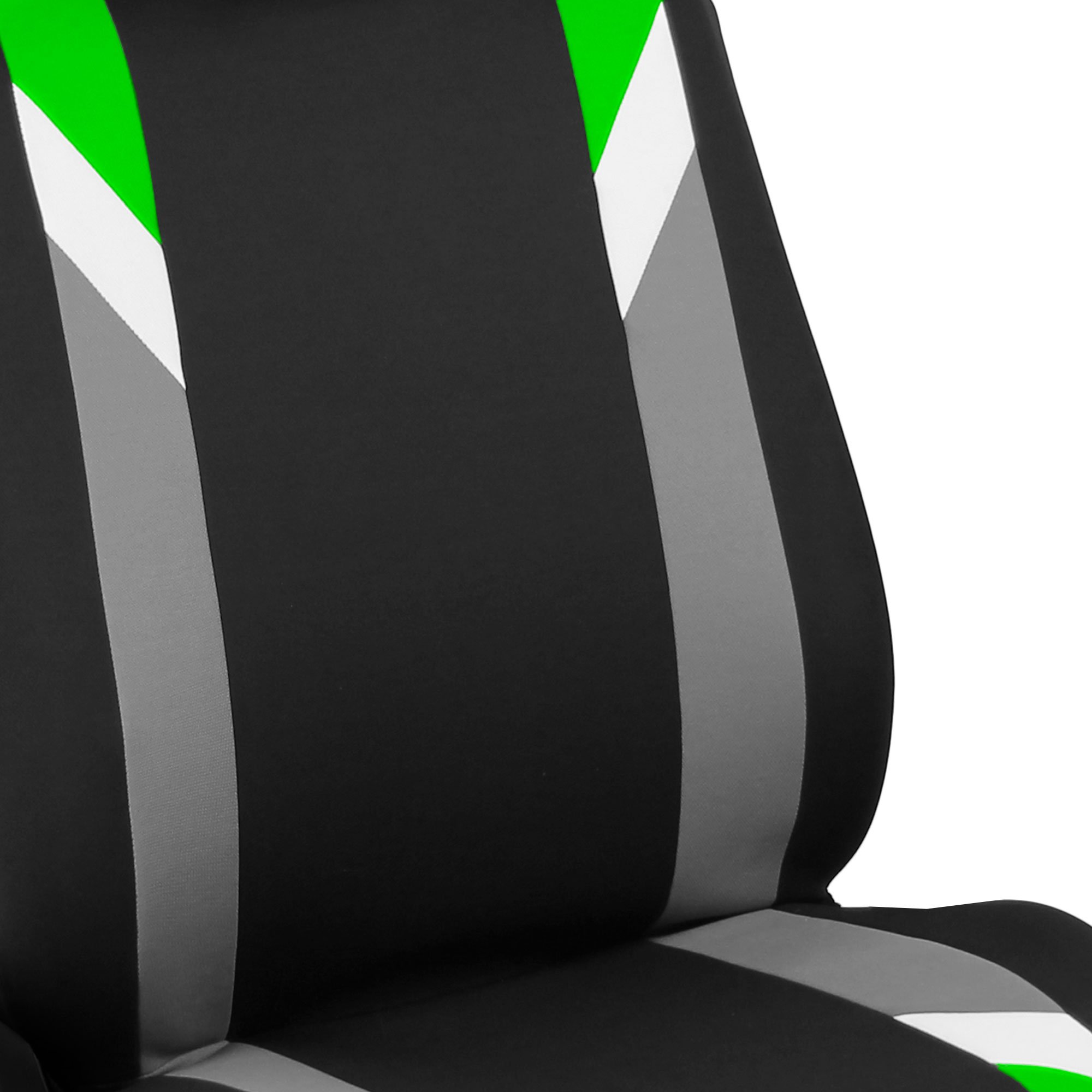 Premium Universal Airbag-Compatible Car Seat Covers - Modern Green Front Seat Protectors for Cars, Trucks, SUVs & Vans | Durable Interior Accessories for Daily Commute & Road Trips