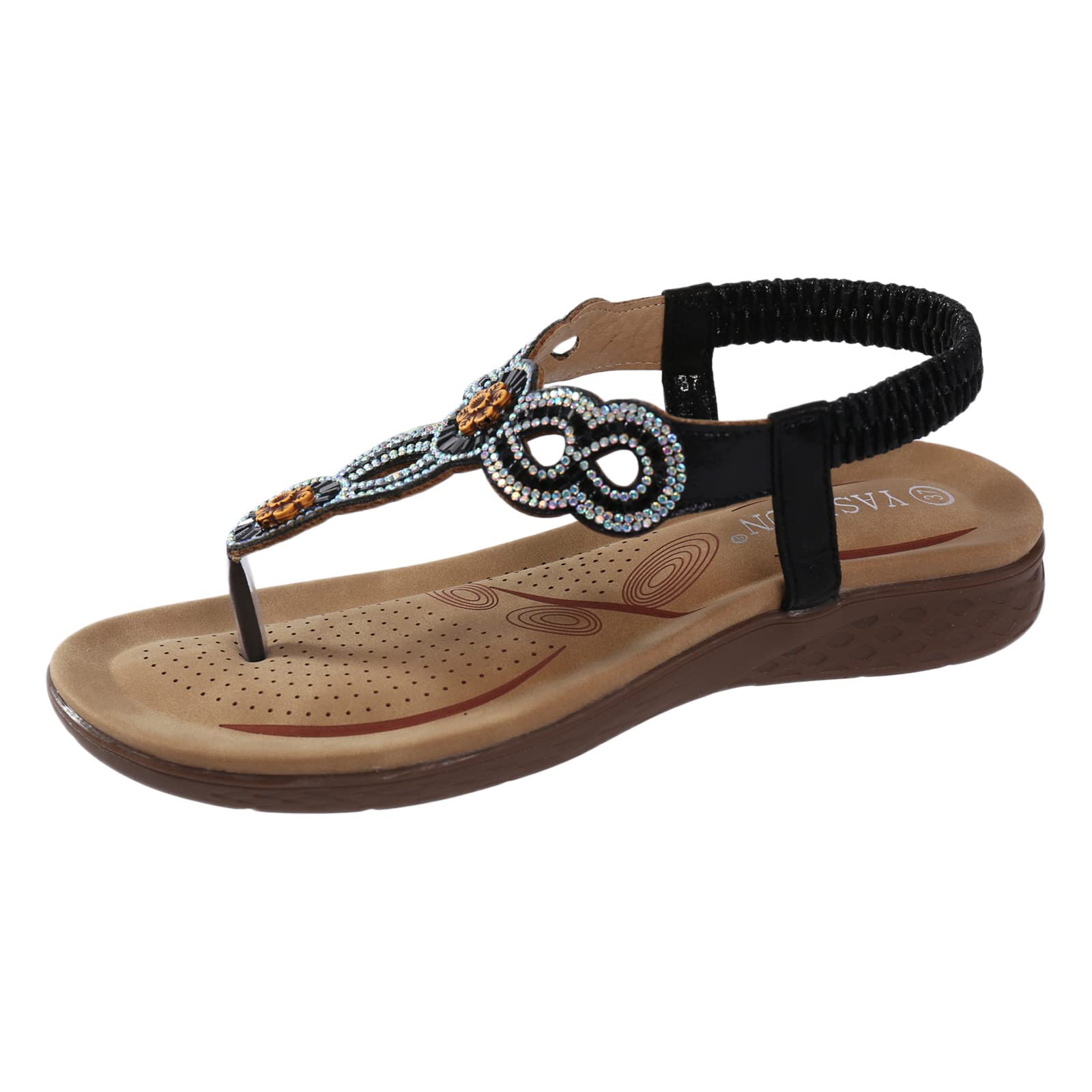 **Women's Orthopedic Sandals - Comfortable Summer Flip Flops with Arch Support - Open Toe Beach Sandals for Walking, Travel & Casual Wear**