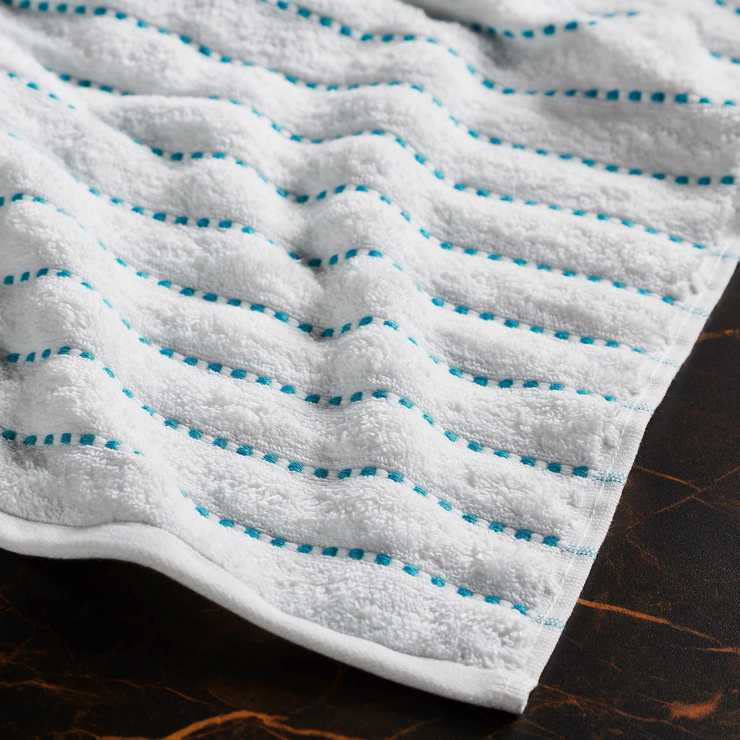 Organic Cotton Wave Plush Stripe 2-Piece Bath Sheet Towel Set - Ultra Soft & Absorbent for Spa, Bathroom & Beach Use