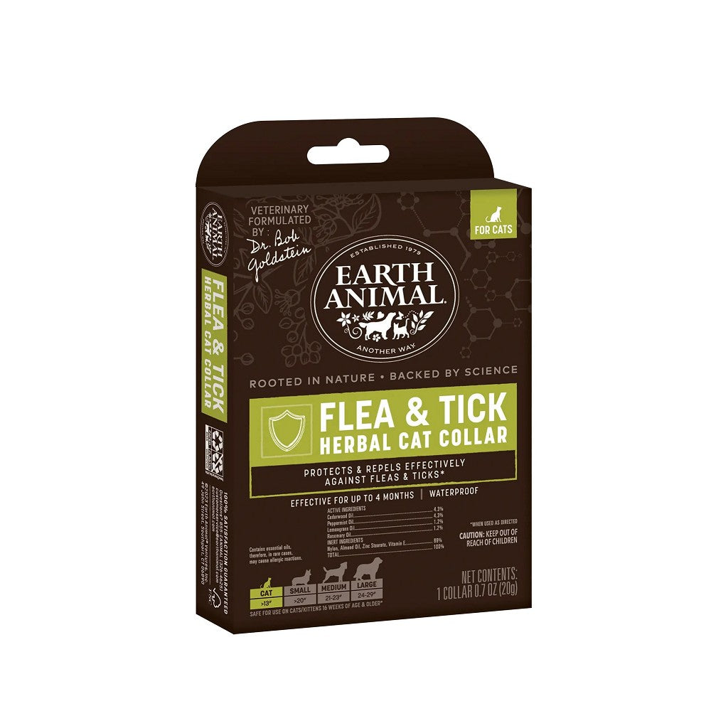 Natural Herbal Flea & Tick Repellent Cat Collar for Small & Large Cats - Safe & Effective Pest Control for Indoor & Outdoor Use