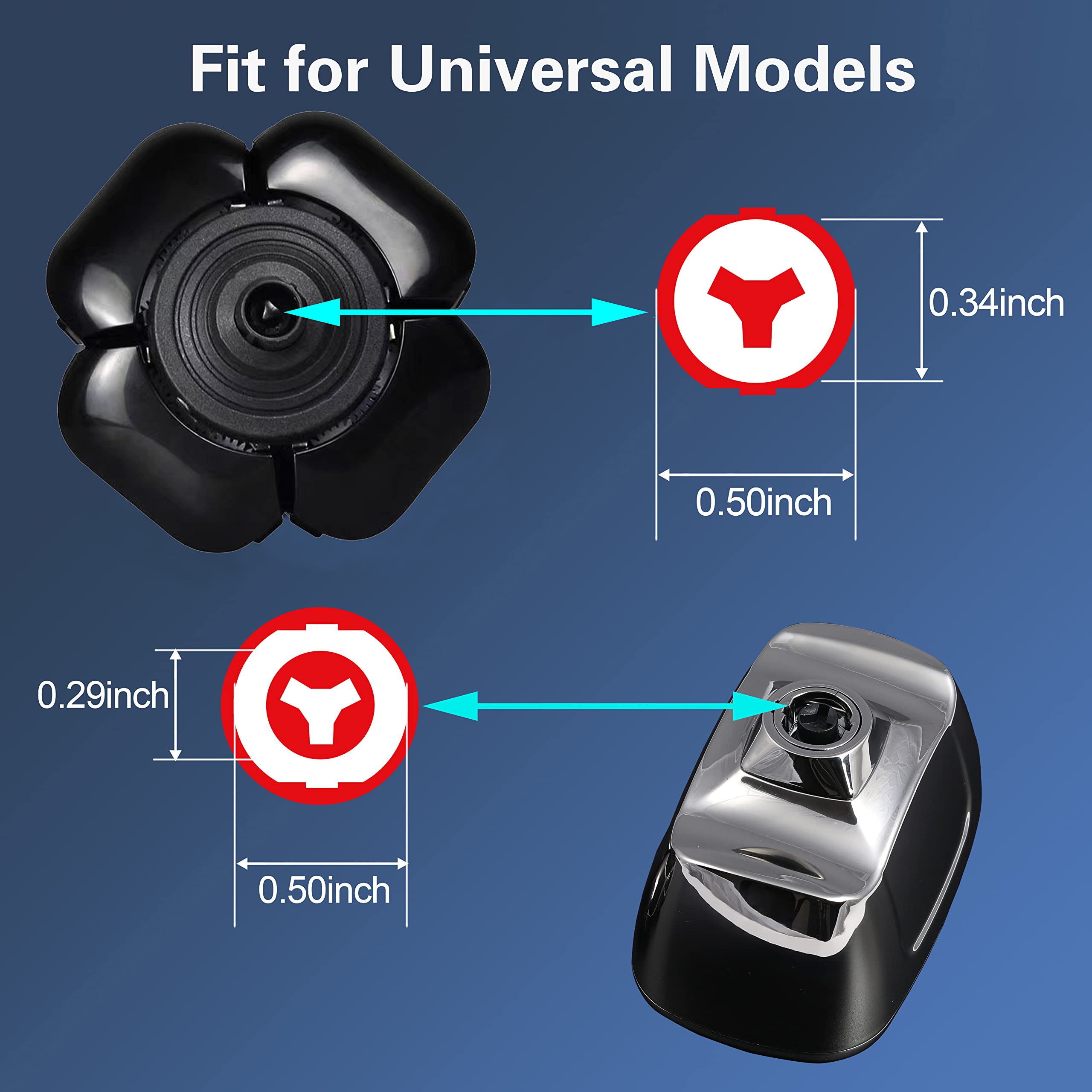 Upgraded 9-Blade Replacement Heads for Men's Electric Shavers - Waterproof Floating Razor Heads (Black) | Perfect for Travel, Gym & Daily Shaving