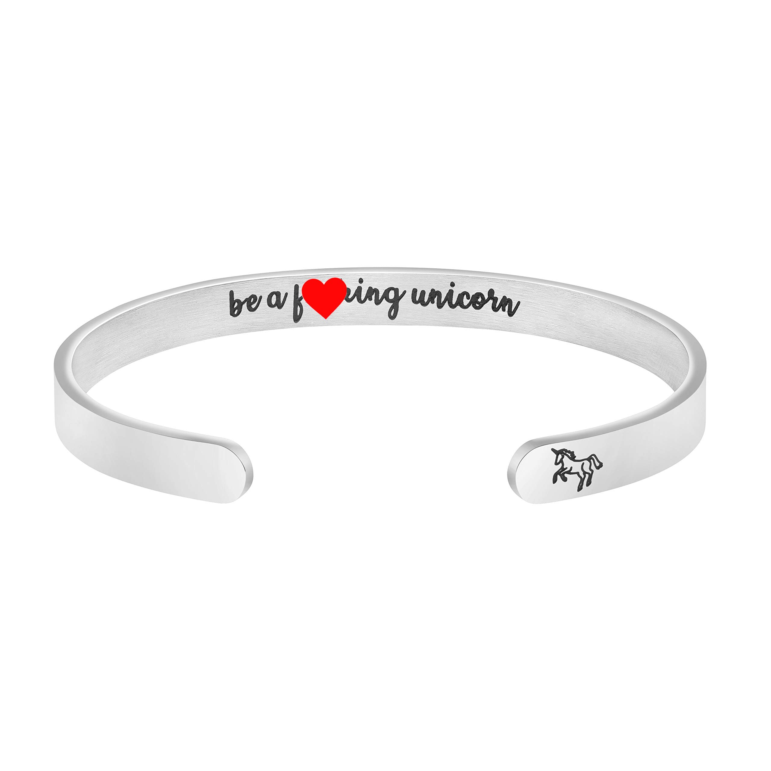 Inspirational Bracelets for Women - Hidden Message Mantra Cuff Bangle, Stainless Steel Encouragement Gift for Friends - Perfect for Daily Wear, Gifting & Special Occasions