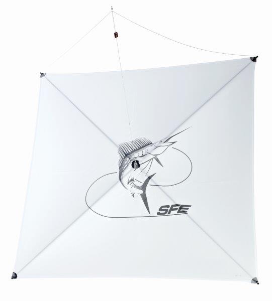 SFE White Ultra Light Ultimate Fishing Kite - Durable & Portable Kite for Saltwater & Freshwater Fishing - Perfect for Beach, Boat & Outdoor Adventures