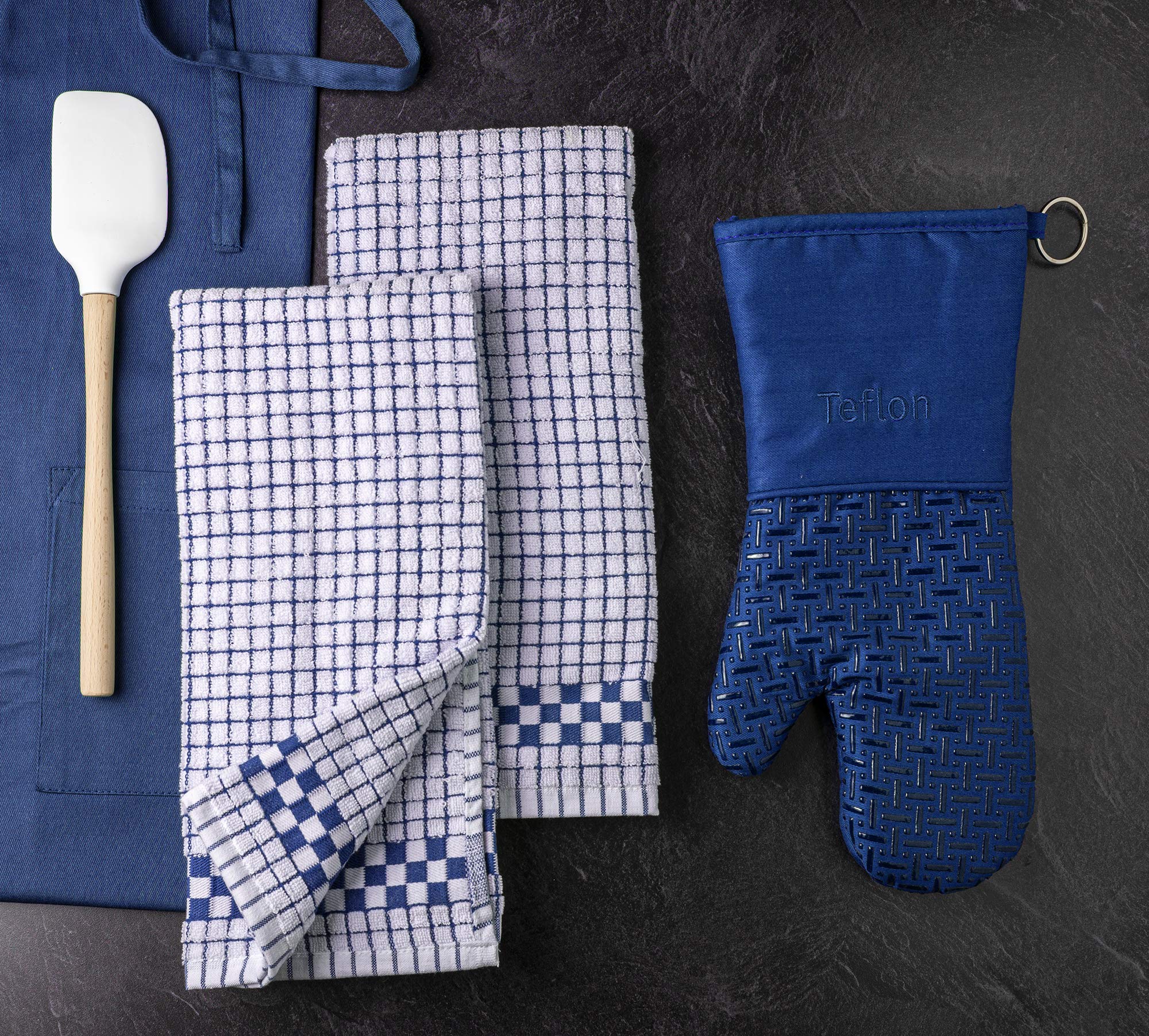 Premium XLNT Blue Kitchen Towels (9 Pack) - 100% Cotton Dish Towels | Super Absorbent & Quick Drying Dishcloths for Cleaning, Drying Dishes & Countertops | Multipurpose Hand Towels & Tea Towels Set for Kitchen, Restaurant & Home Use