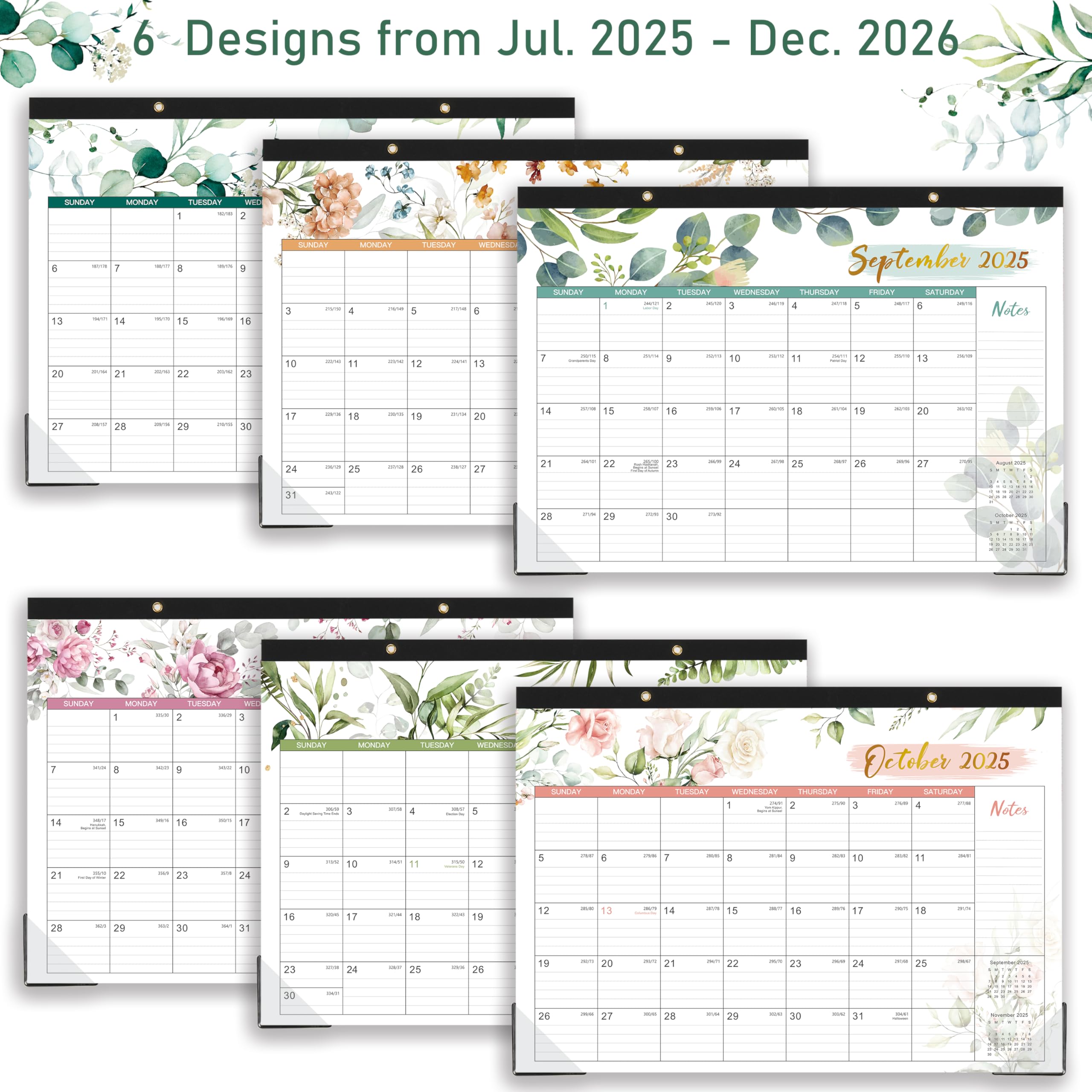2025-2026 18-Month Large Desk Calendar (July 2025-December 2026) - 17
