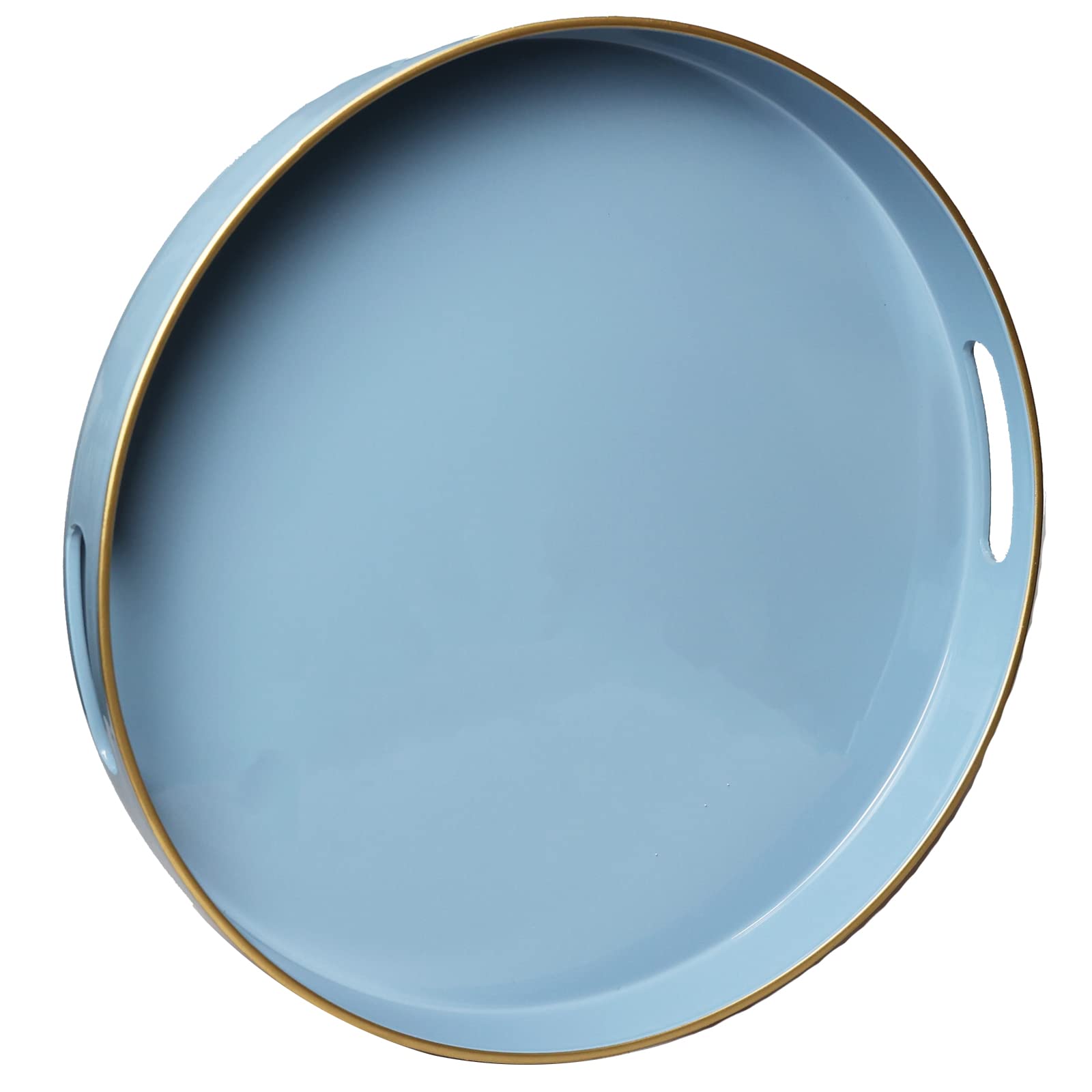 Round Blue Decorative Serving Tray - 13