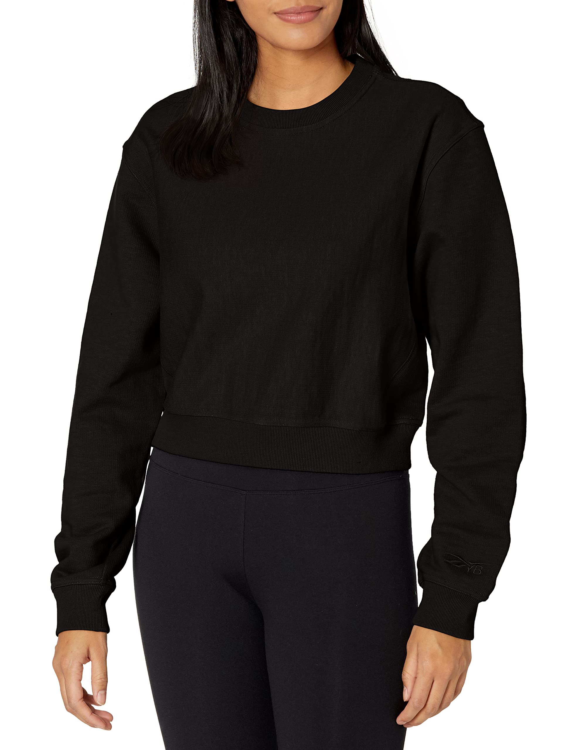 Reebok Women's RBK Vb Cropped Sweatshirt | Soft Casual Pullover Hoodie for Women | Gym, Yoga, Running & Lounge Wear