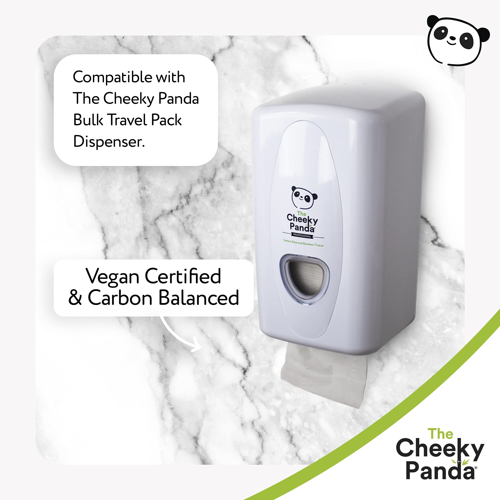 The Cheeky Panda Bamboo Travel Tissues | 150 Soft & Sustainable Bamboo Tissues in Flat Pack | Eco-Friendly, Strong & Hypoallergenic | Perfect for Travel, Camping, Festivals & On-the-Go Use