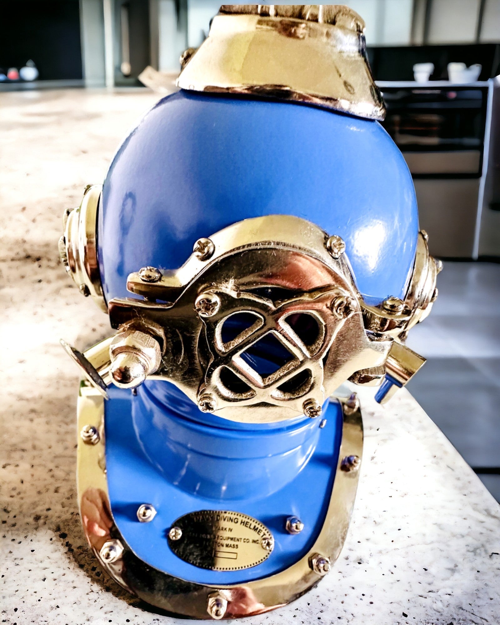 Deep Explorer's Helmet Collector's Edition - 35cm Engraved Firefighter or Diver Gift - Perfect for Scuba Diving, Firefighting Training & Adventure Collectibles