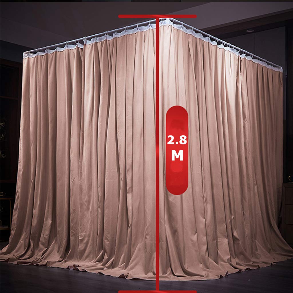 70% Blackout Princess Canopy Bed with 4 Corner Posts & Mosquito Net - Full/Queen/Cal King Size Bed Canopy for Girls, Women & Boys - Grey King Size - Perfect for Bedroom Decor, Sleep Protection & Romantic Ambiance