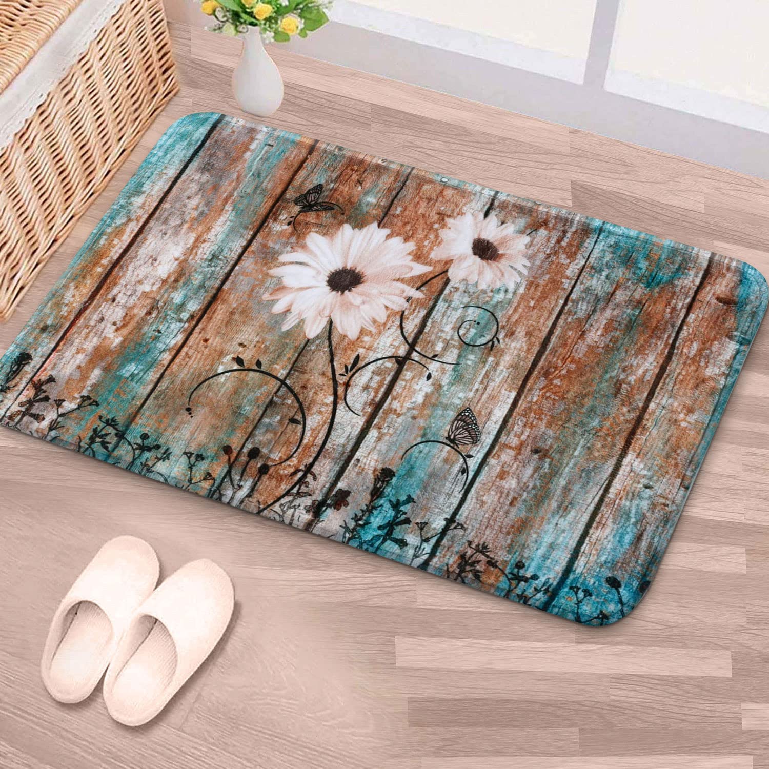RosieLily Soft Absorbent Shaggy Plush Bathroom Rug Mat - 24