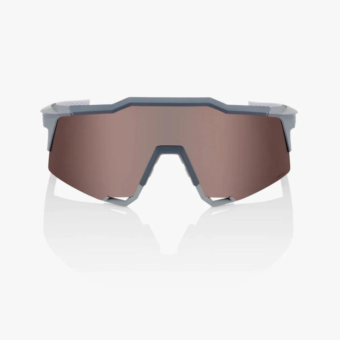 Speedcraft Polarized Sunglasses for Men & Women - Soft Tact Stone Grey Frame with HiPER Crimson Silver Mirror Lens - UV Protection for Driving, Running, Outdoor Sports