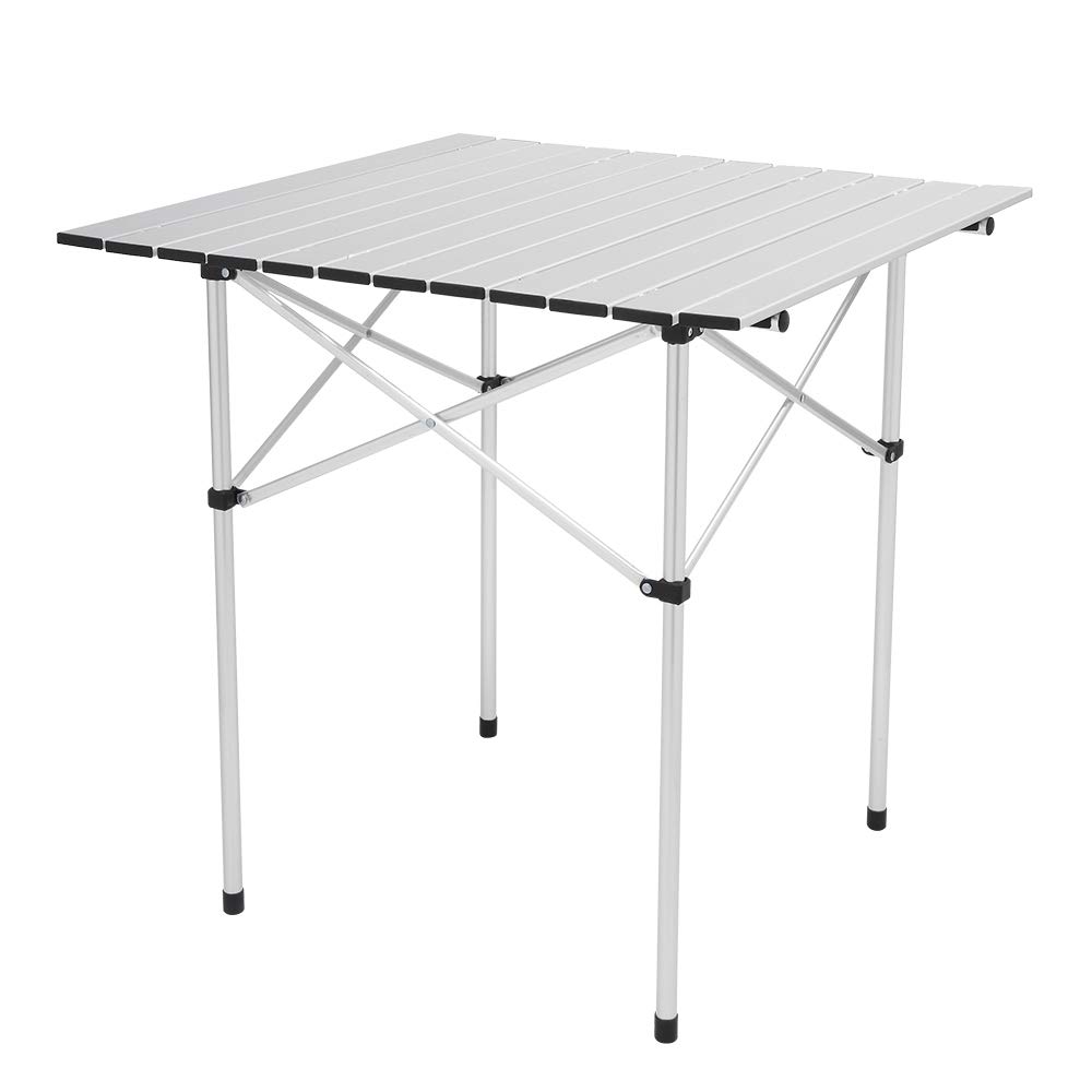 Lightweight Aluminum Folding Camping Table - Adjustable Height for Outdoor, Picnic & Home Use