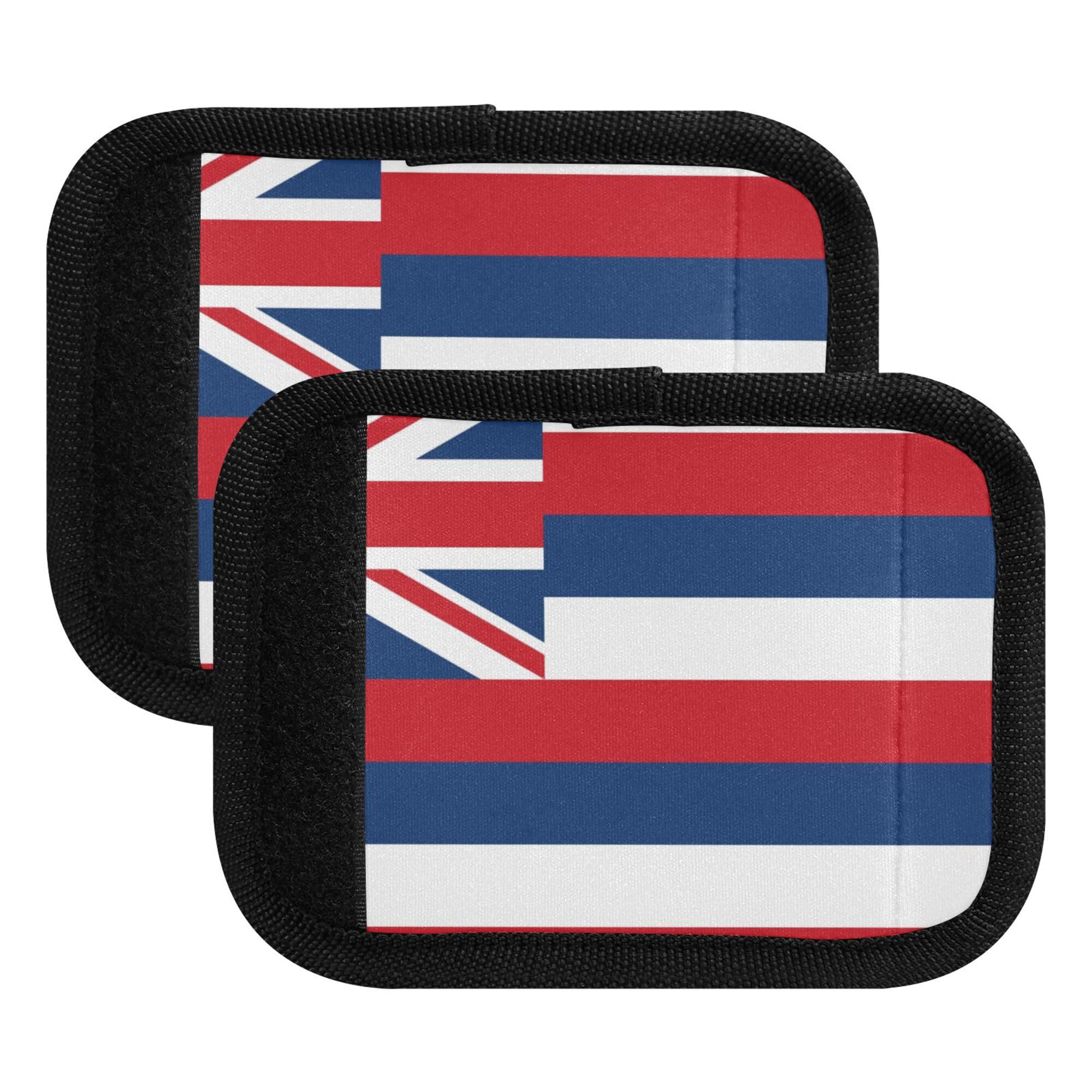 4 Pcs Hawaiian Flag Luggage Handle Wraps - Durable Travel Accessories for Suitcases & Bags - Perfect for Hawaii Vacations, Beach Trips & Tropical Getaways