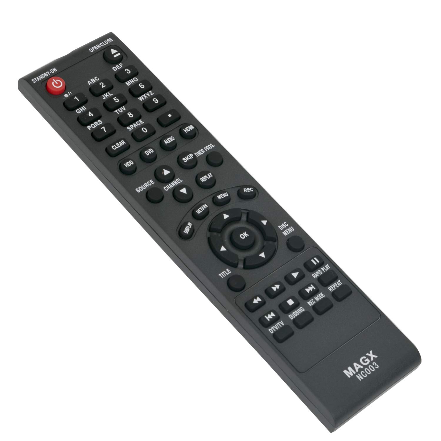 Magnavox DVDR HDD DVD Player Remote Control Replacement for MDR515H MDR533H MDR535H MDR537H MDR557H Models - Perfect for Home Entertainment & Media Playback