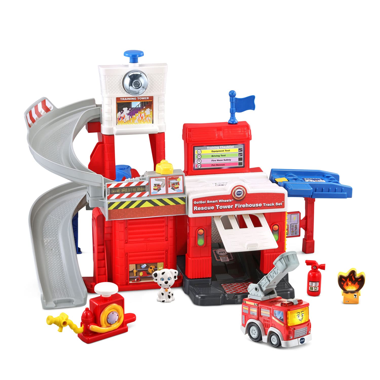 VTech Go! Go! Smart Wheels Rescue Tower Firehouse Playset - Interactive Learning Toy for Toddlers & Kids - Perfect for Pretend Play, Firefighter Role Play & Early Childhood Development