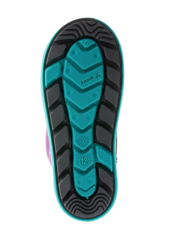 Kamik Jet Kids Snow Boots - Waterproof Winter Boots for Boys & Girls, Purple & Teal, EU 39 - Perfect for Snow Play, Sledding & Cold Weather Adventures