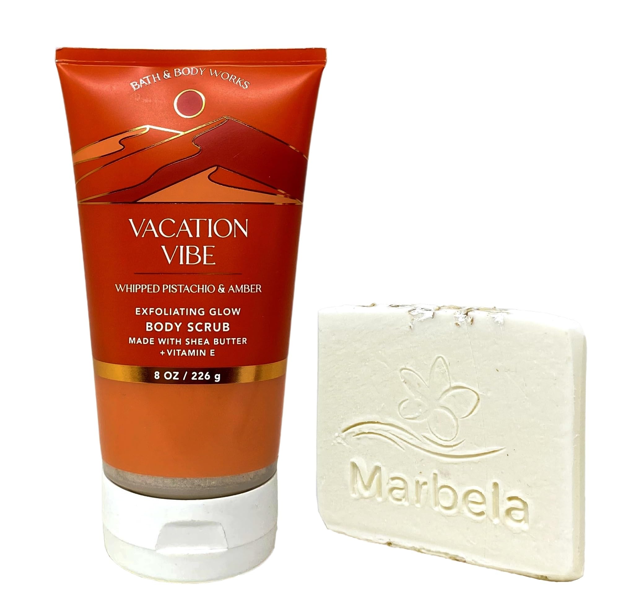 Bath & Body Works Vacation Vibe Body Scrub with Natural Oats & Free Sample Soap - Exfoliating & Moisturizing for Smooth Skin | Perfect for Spa Days & Self-Care Routines