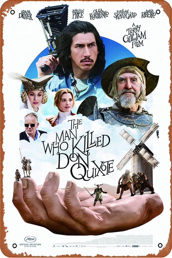 Vintage Metal Tin Sign - The Man Who Killed Don Quixote Movie Poster - 12x8 Inch Retro Wall Art for Home, Bar & Cafe Decor - Perfect for Living Room, Man Cave & Office Display