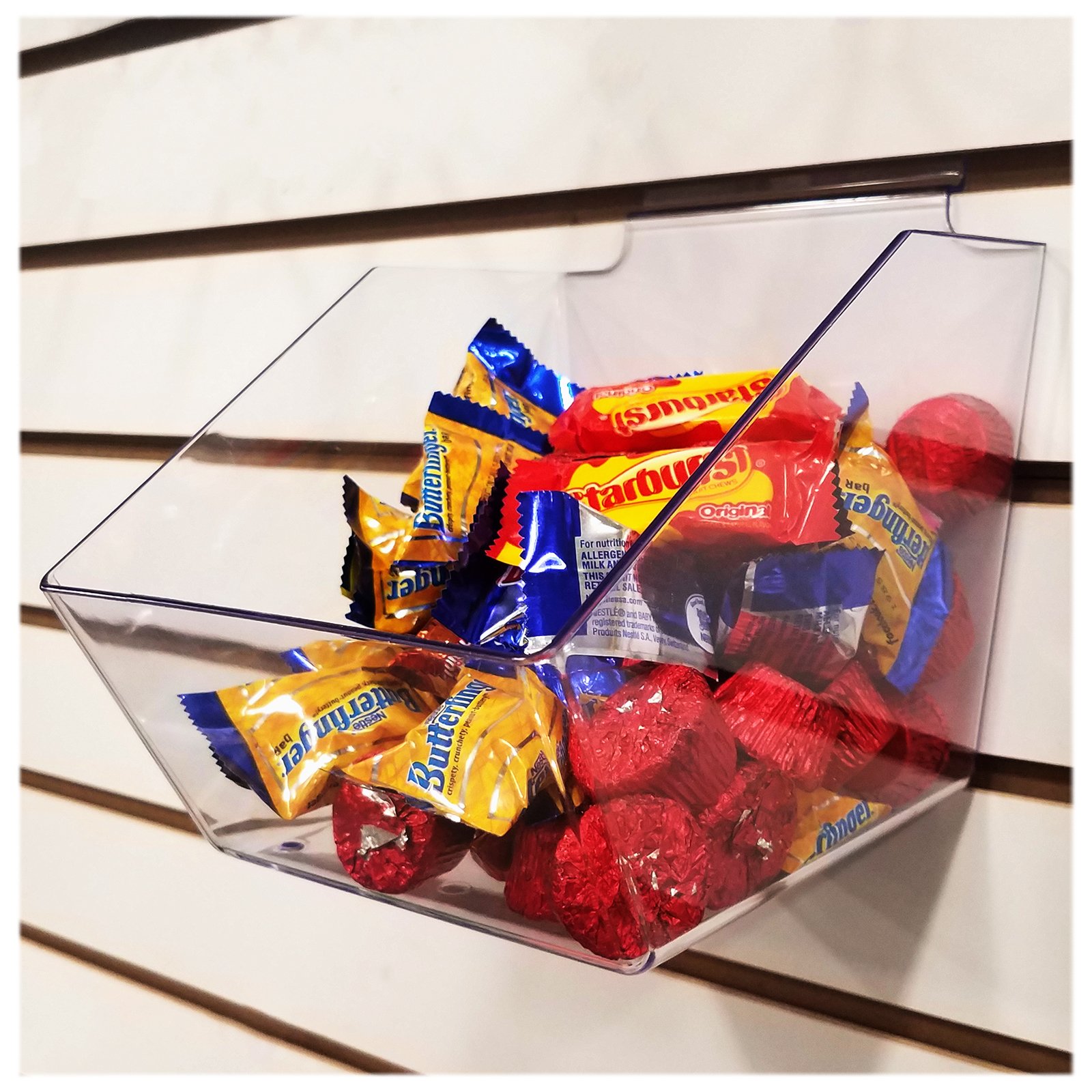 Clear Slatwall Bins 10 Pack - Small Storage Bins 6