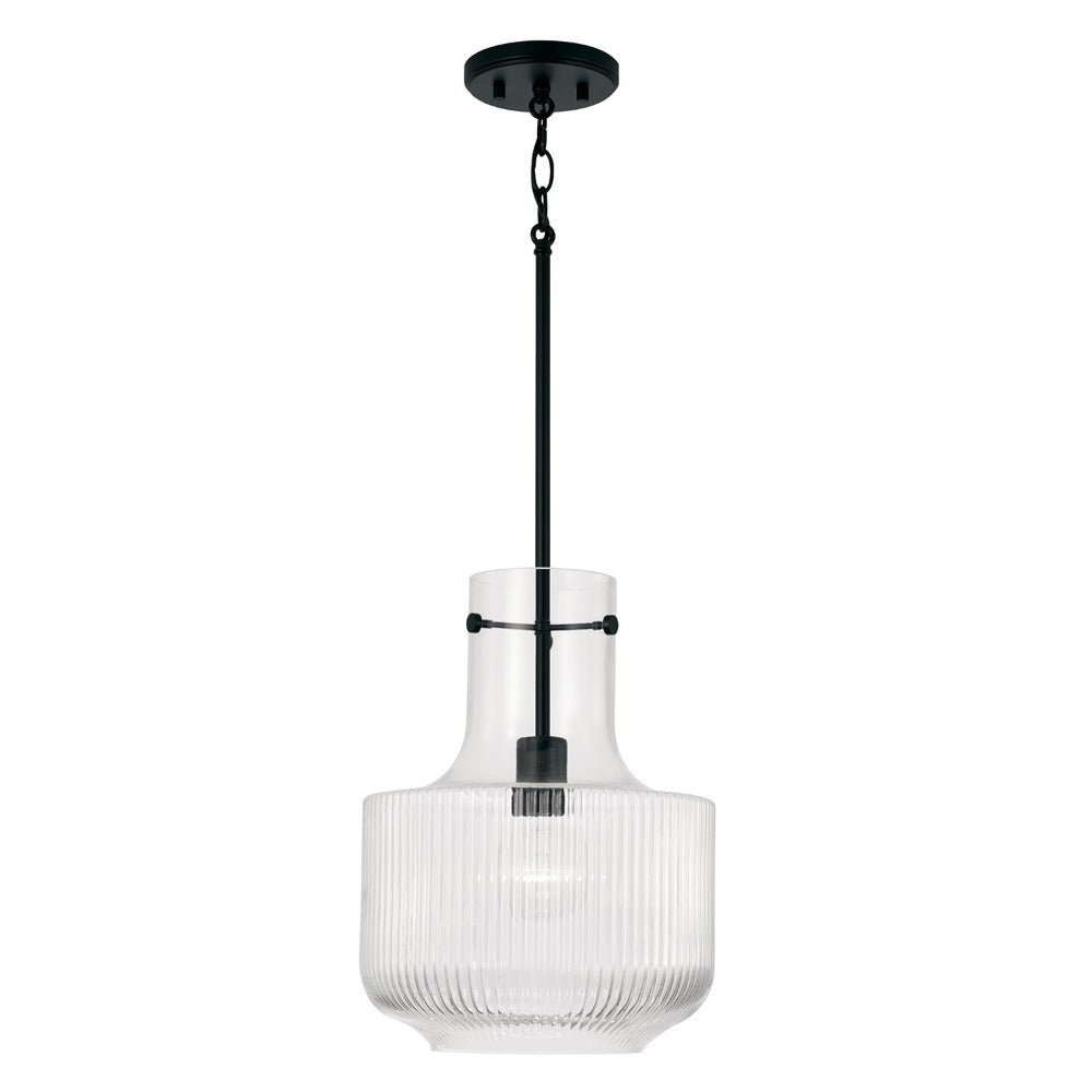 Brea 1 Light Pendant - Modern Single Bulb Hanging Light Fixture for Kitchen Island, Dining Room & Bedroom Lighting