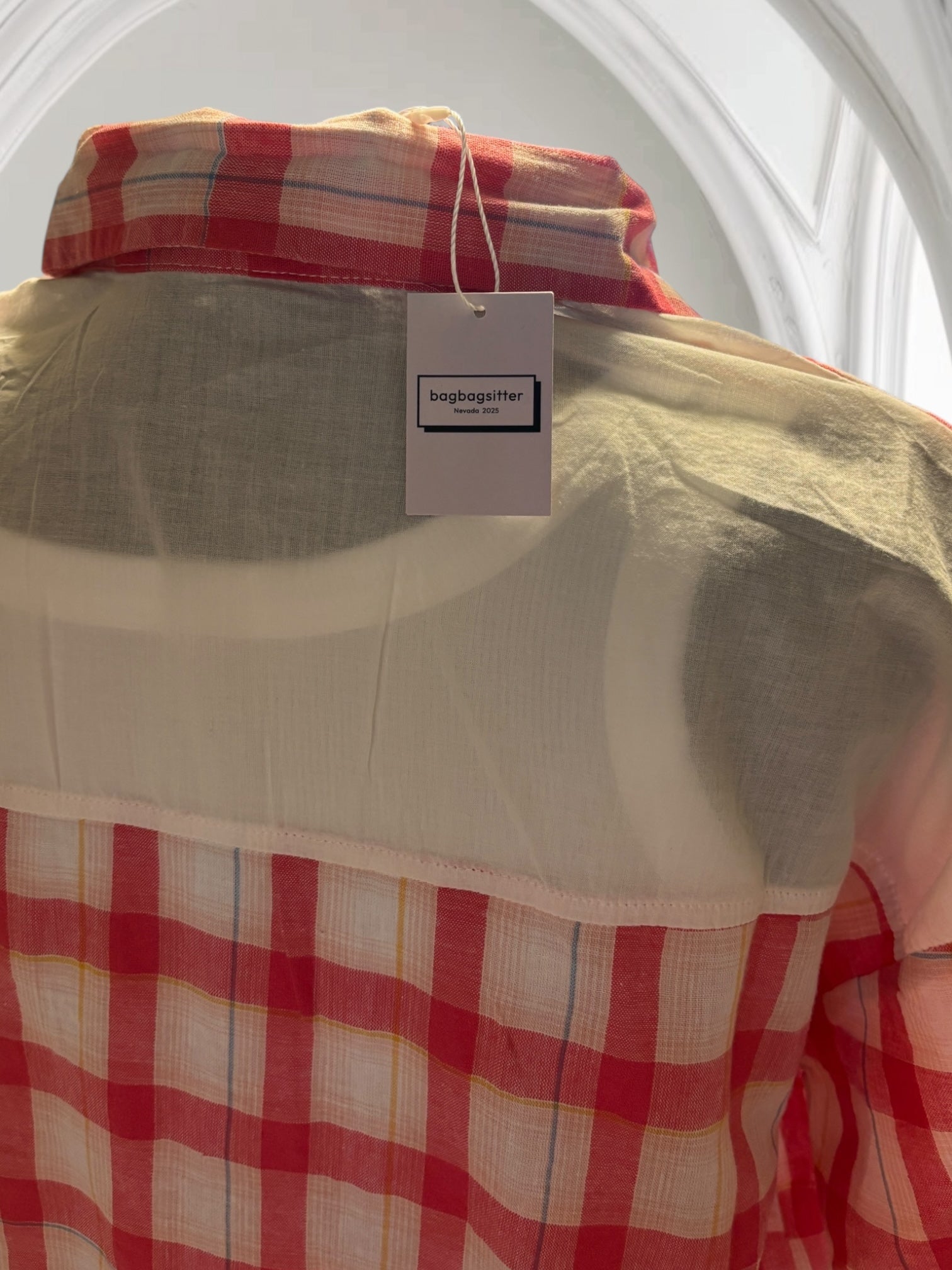 Stylish Women's Plaid Shirt - Summer Short Sleeve Thin Button Down Top for Casual Outings & Beach Cover Ups