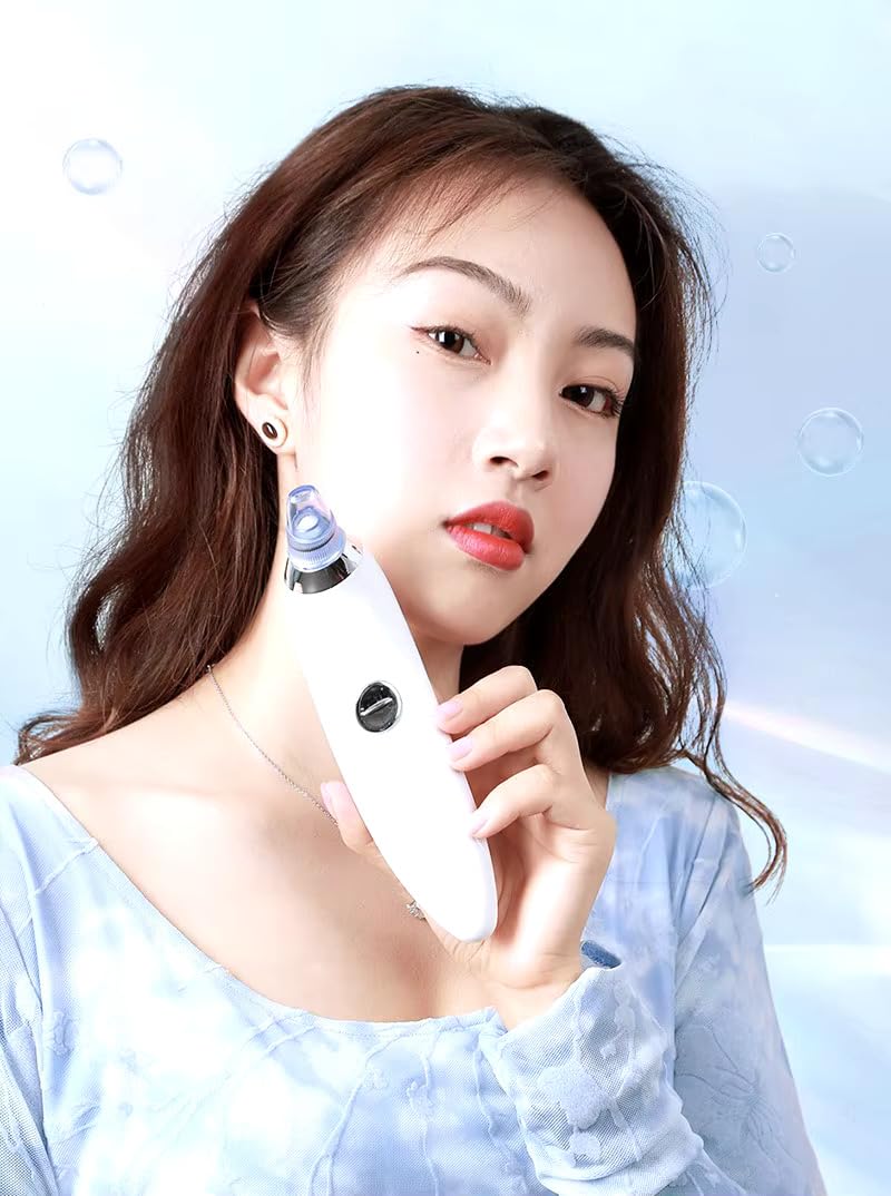 Viulvuk 4-in-1 Electric Blackhead Remover Vacuum Suction Tool | Professional Pore Cleaner for Face & Nose | Whitehead & Acne Treatment | Perfect for Home Skincare & Spa Facial Care