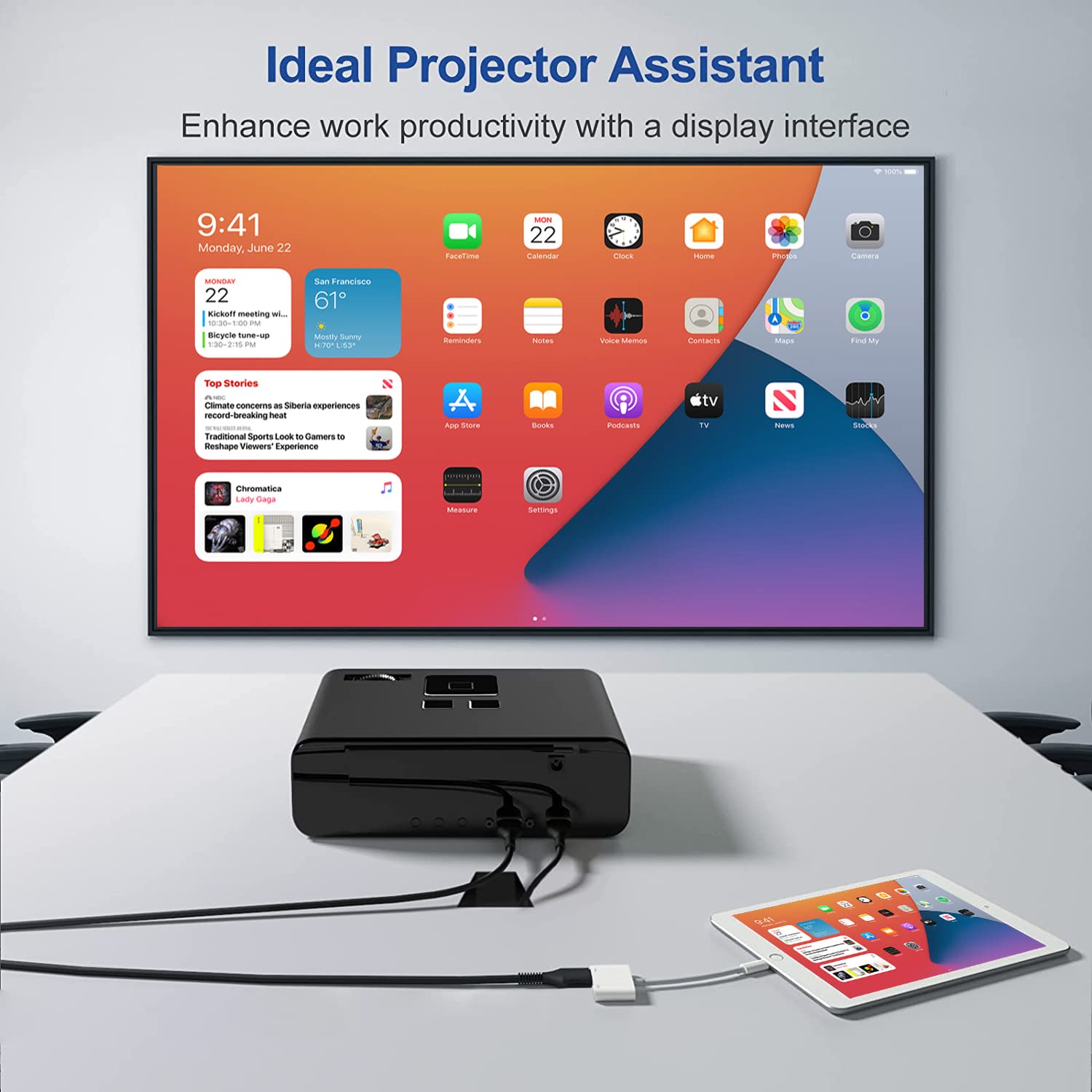 Apple MFi Certified Lightning to HDMI Adapter - 1080P Digital AV Audio Video Converter for iPhone iPad iPod - Sync Screen to TV, Projector, Monitor - Perfect for Home Theater, Office Presentations & Gaming