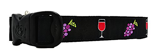 Adjustable Wine-Themed Dog Collar for Medium, Large & X-Large Dogs (20
